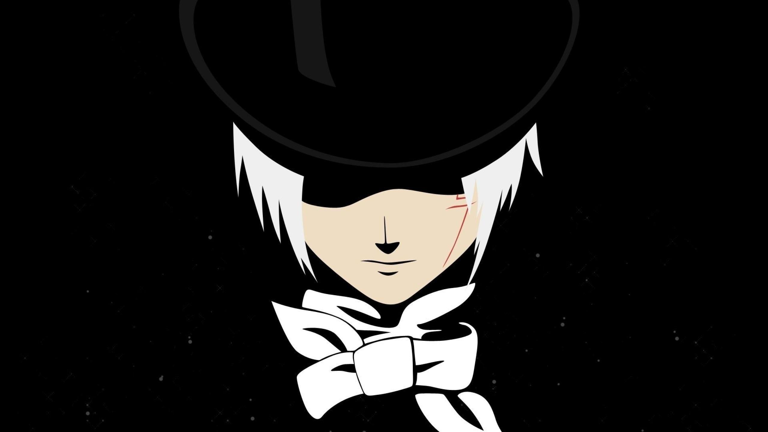 2560x1440 Black Wallpaper Anime