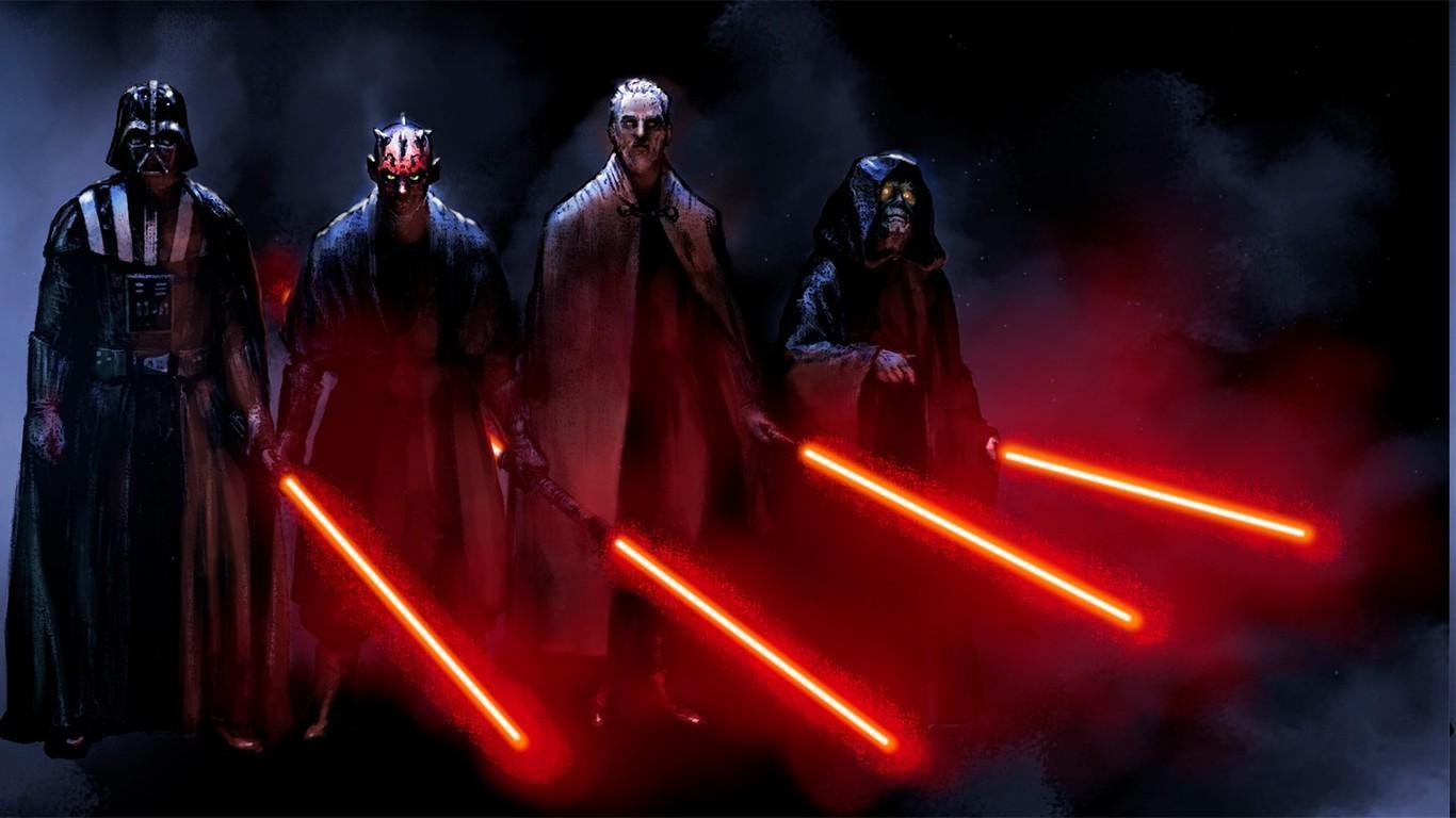 1366x768 Yoda Vs Darth Sidious Wallpaper