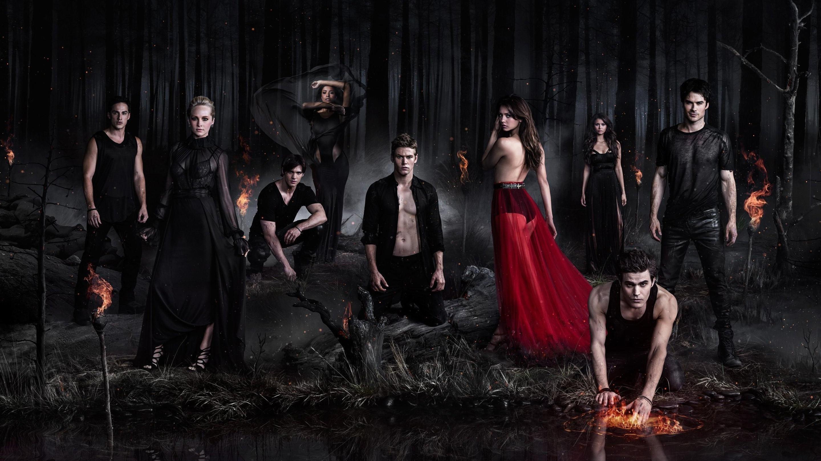 2880x1620 The Vampire Diaries, Elena Gilbert, Paul Wesley, Ian Somerhalder, Stefan Salvatore, Damon Salvatore, Nina Dobrev Wallpaper HD / Desktop and Mobile Background