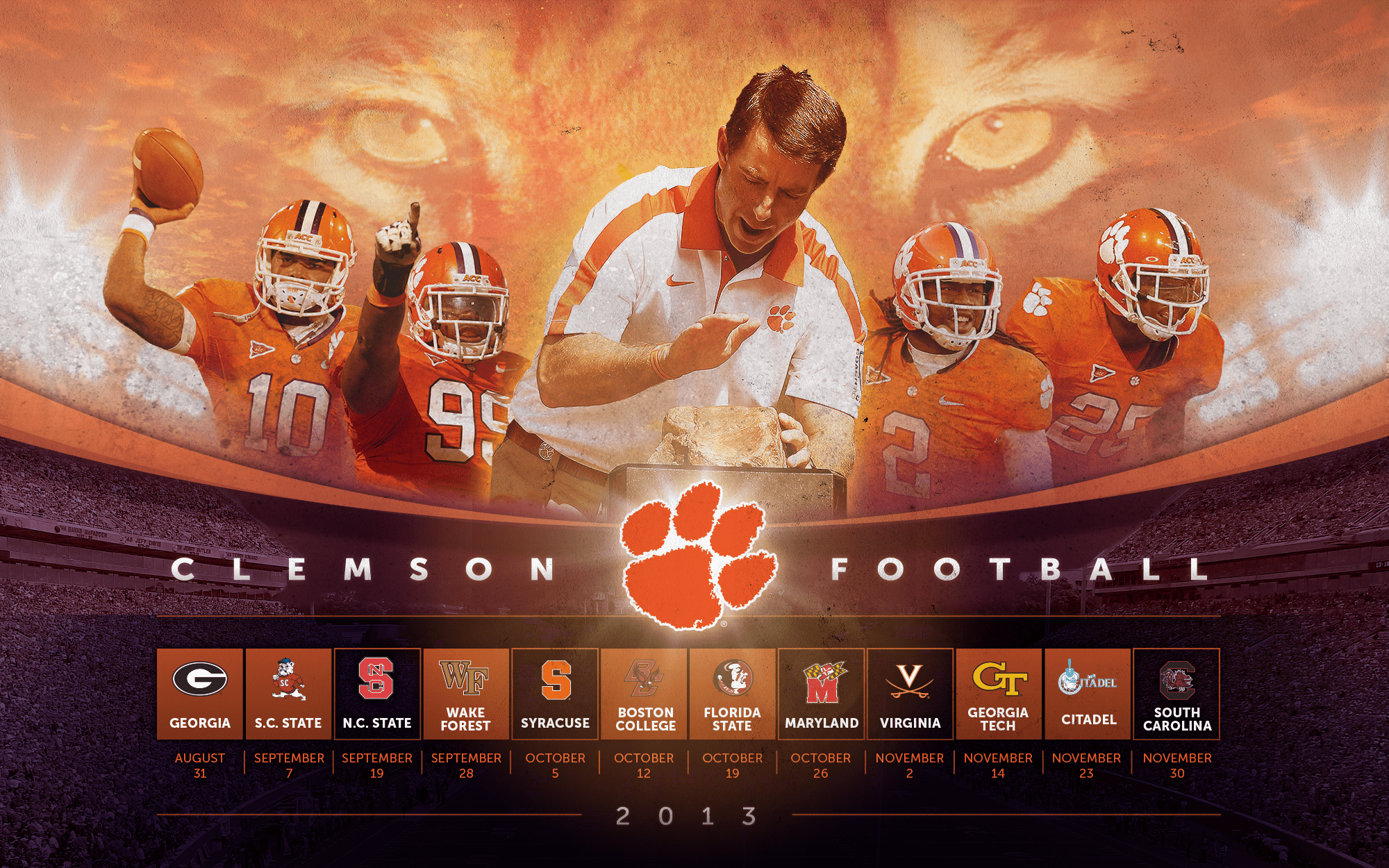 Clemson Tigers Football Wallpapers - Top Free Clemson Tigers Football ...