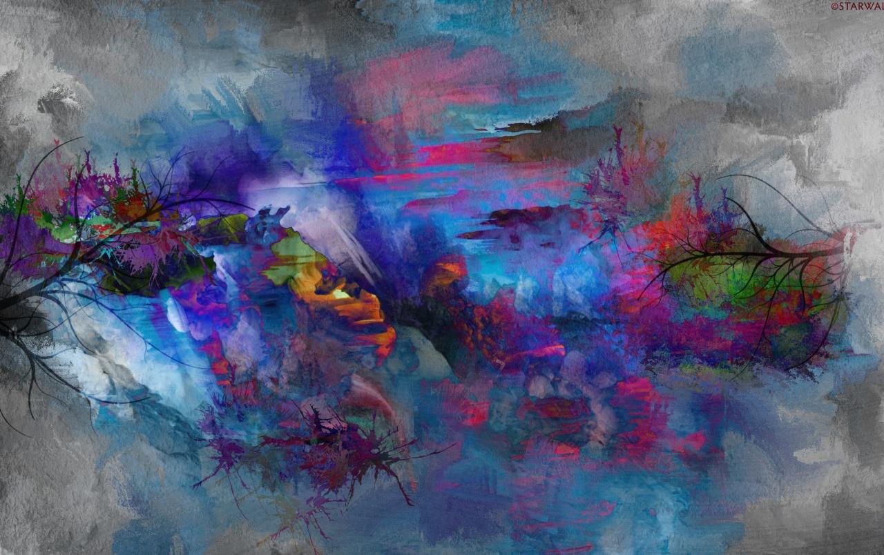 1280x804 Abstract Nature Painting Wallpaper Painting Cover