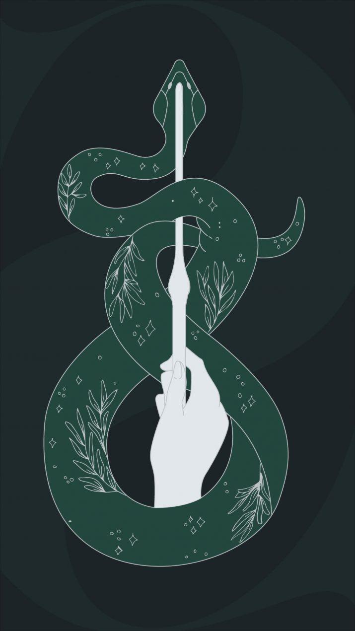 715x1271 Slytherin Wallpaper 8. Slytherin wallpaper, Harry potter drawings, Harry potter wallpaper