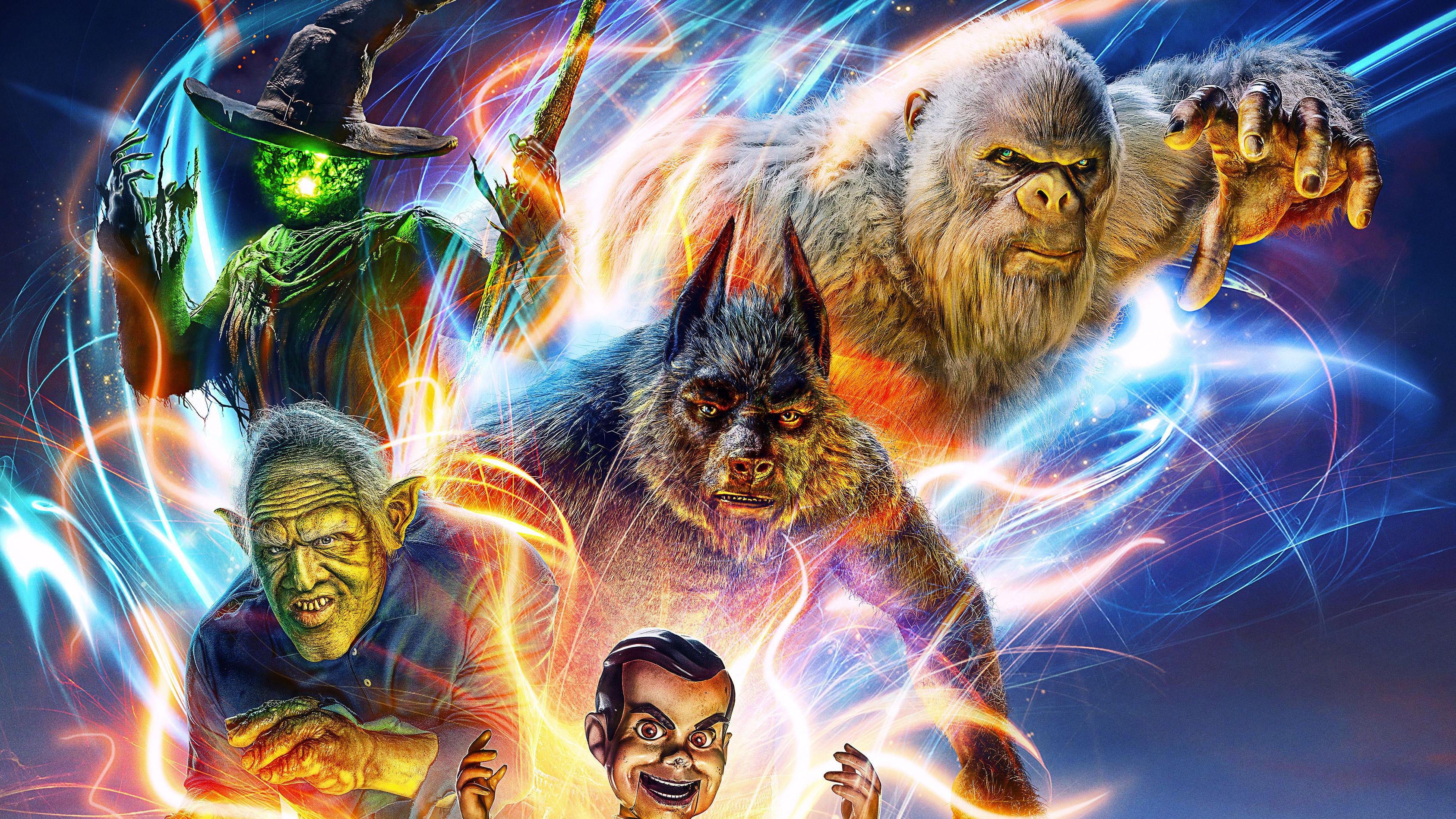 3373x1897 Goosebumps 2 Haunted Halloween Uk Poster 4k 2048x1152 Resolution HD 4k Wallpaper, Image, Background, Photo and Picture
