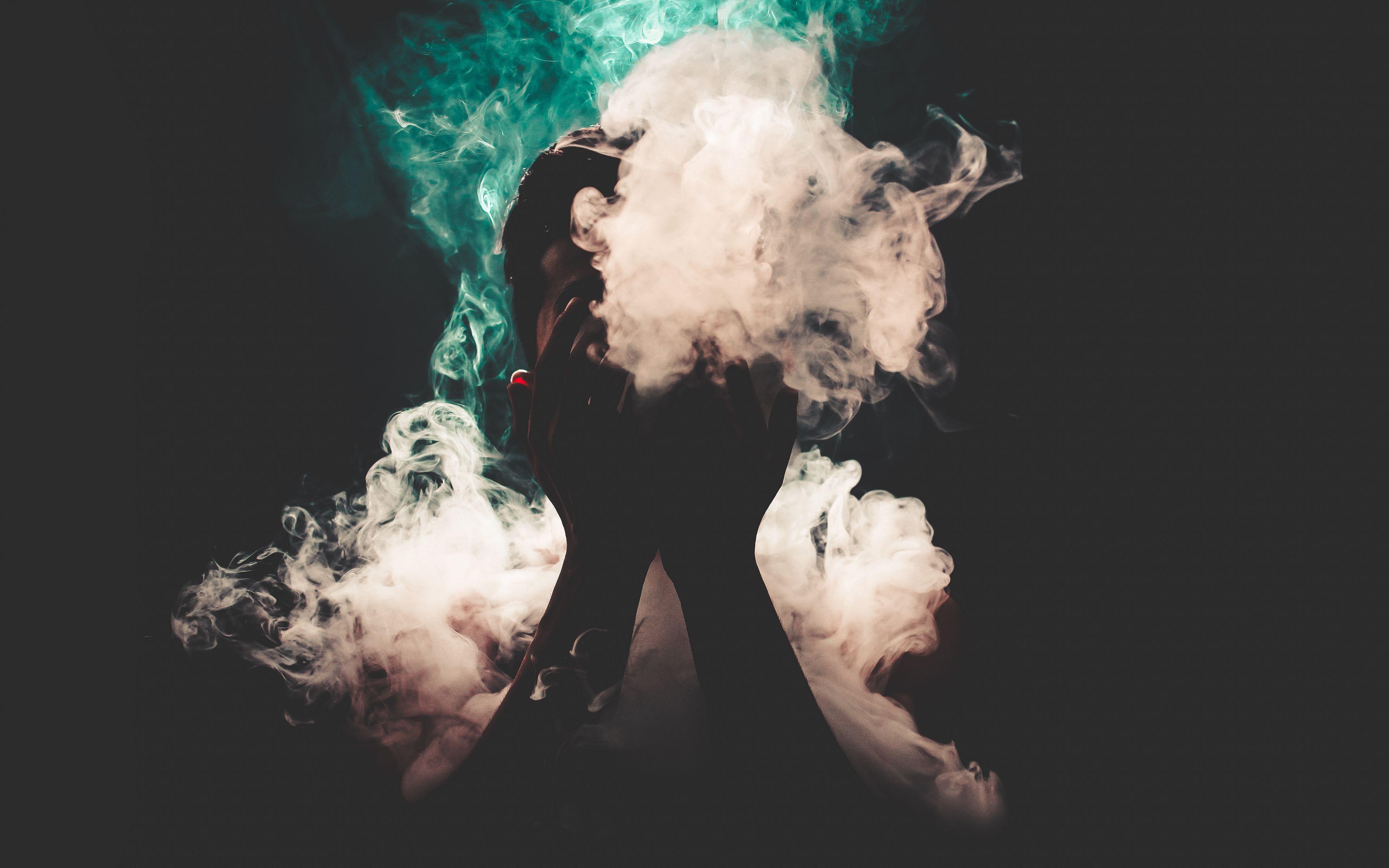 3840x2400 Smoke Man Wallpaper