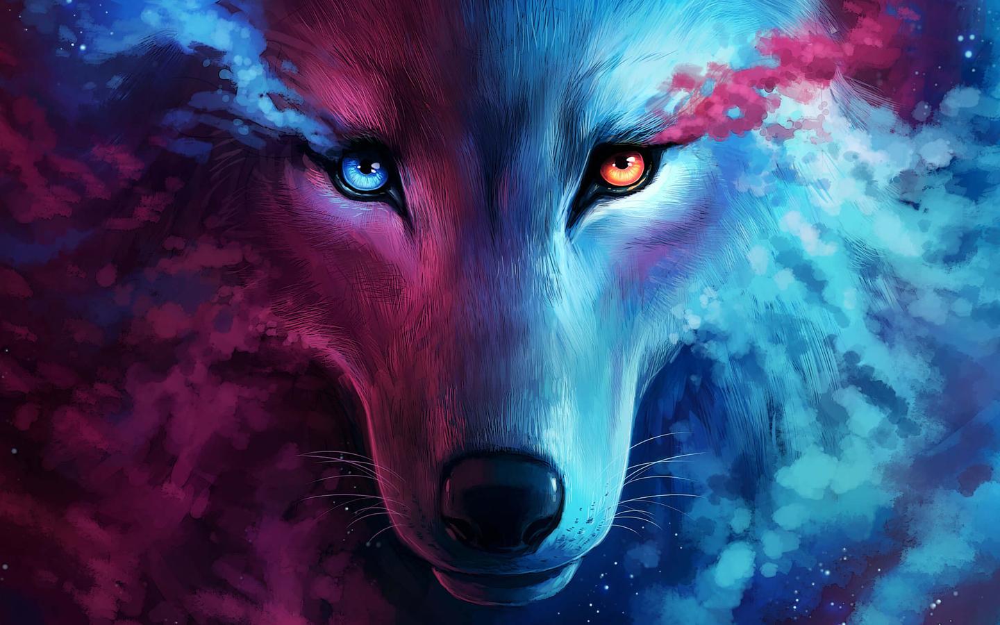 1440x900 The Galaxy Wolf 1440x900 Resolution HD 4k Wallpaper, Image, Background, Photo and Picture