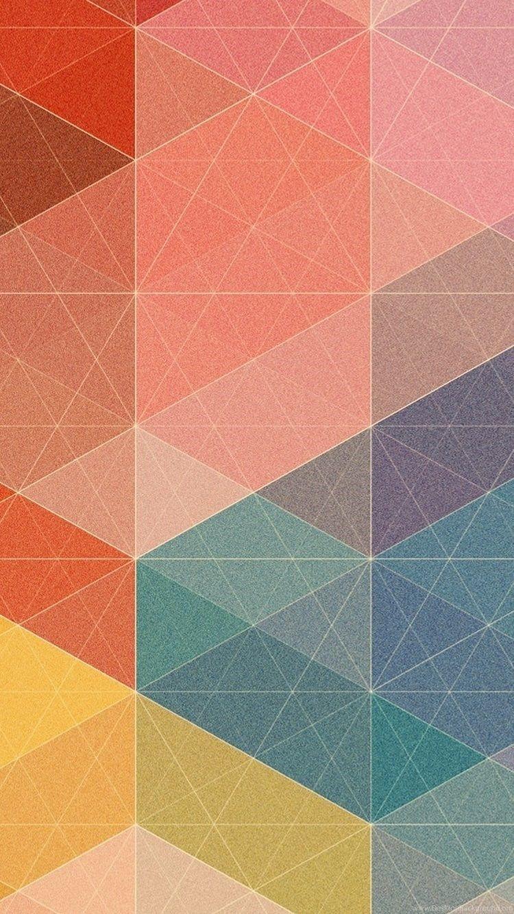 750x1334 Polygon Triangles Pastel Pattern iPhone 6 Wallpaper / IPod