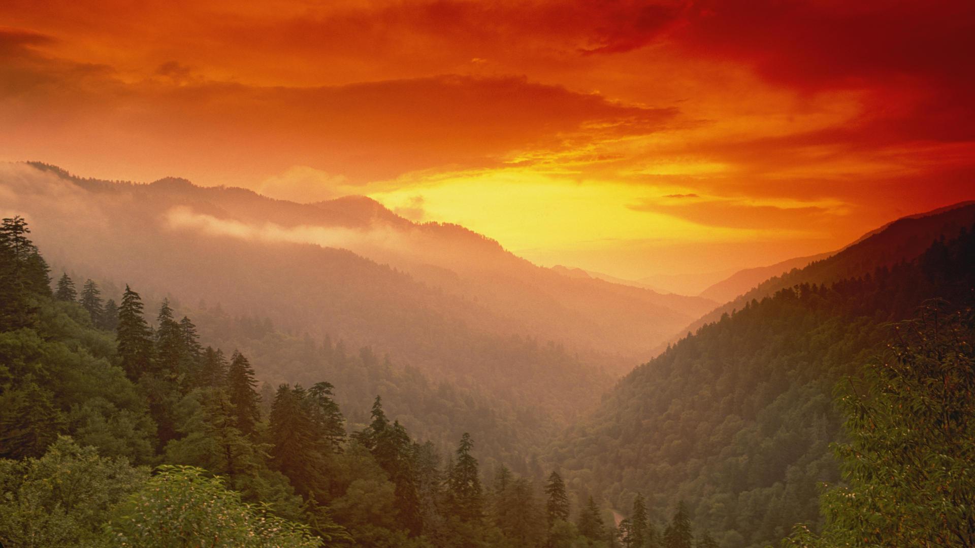 1920x1080 Free download and Wallpaper Sunset From Morton Overlook Great Smoky Mountains [1920x1080] for your Desktop, Mobile & Tablet. Explore Fall Smoky Mountains Wallpaper. Smoky Mtn Wallpaper Pics, Smoky Mountain