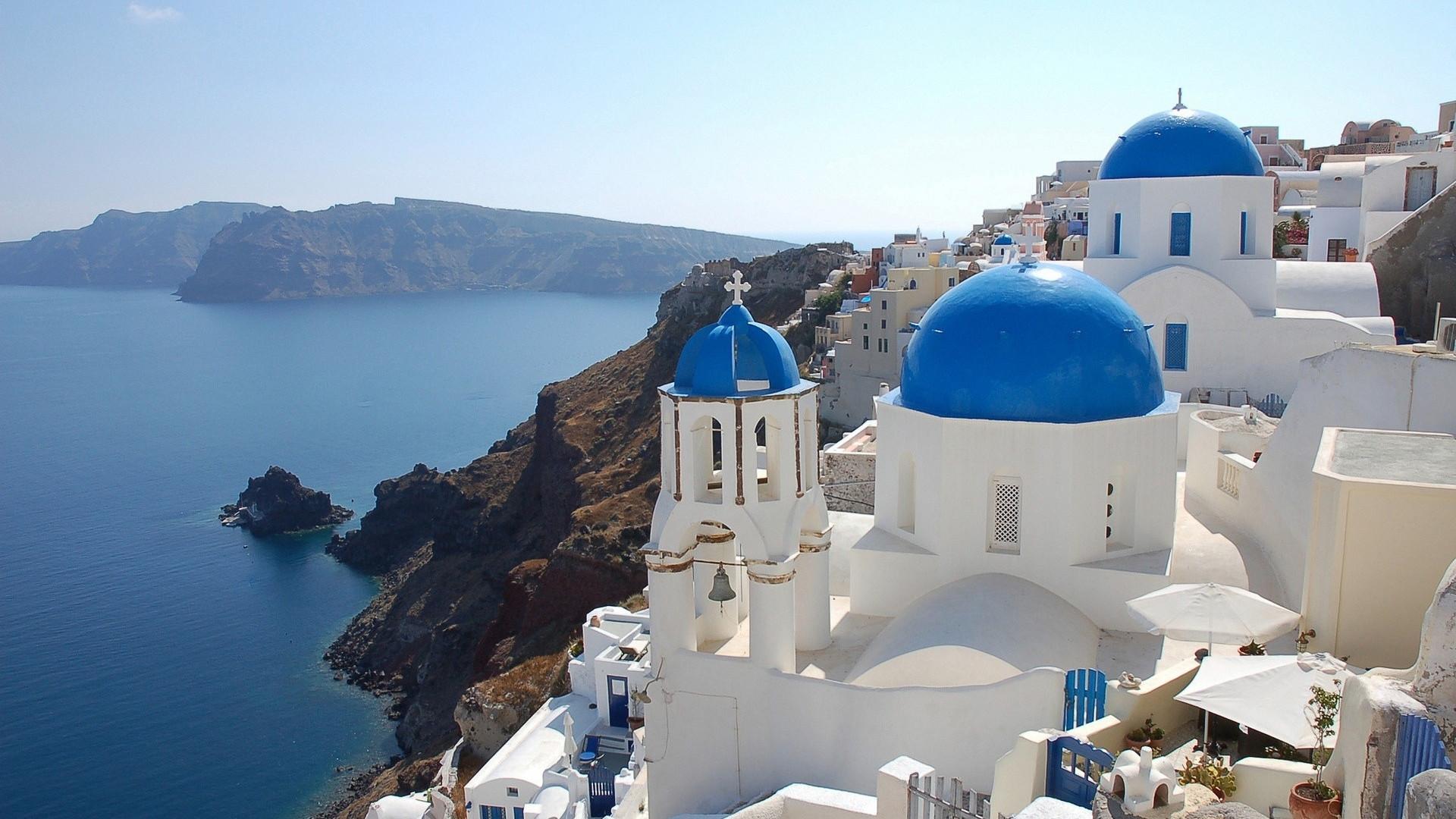 1920x1080 greece, sea, buildings 1080P Laptop Full HD Wallpaper, HD City 4K Wallpaper, Image, Photo and Background