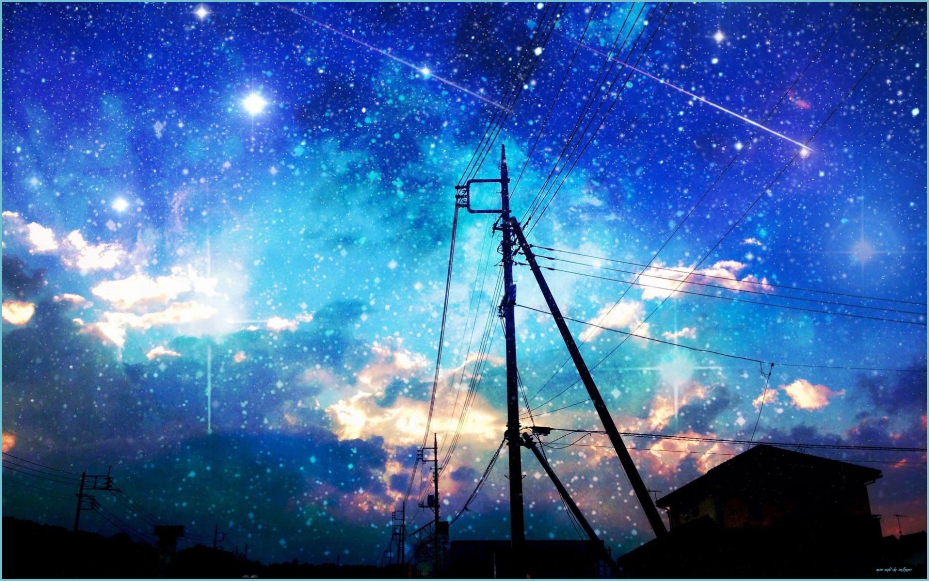 1862x1164 Anime Sky Wallpaper Night Sky Wallpaper
