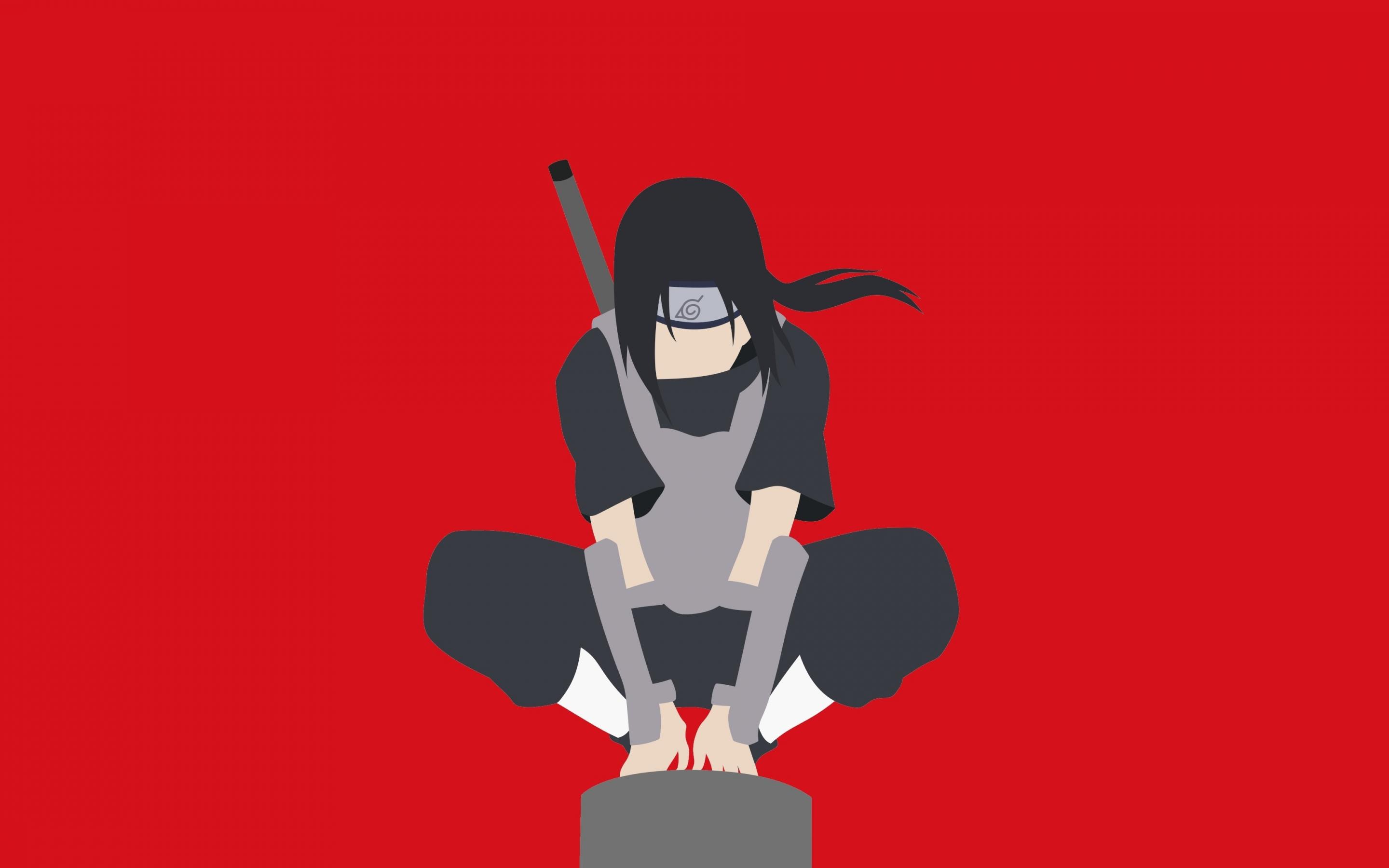 2880x1800 Download 2880x1800 wallpaper minimal, warrior, naruto, itachi uchiha, mac pro retaia image, background, 15361