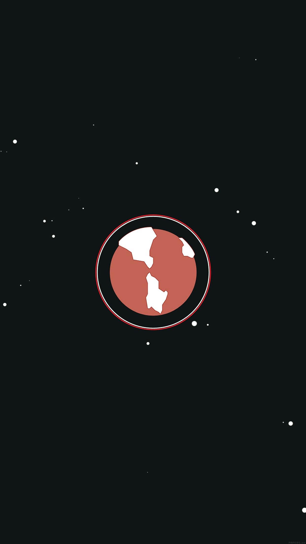 1242x2208 iPhoneXpapers red planet minimal simple illust art