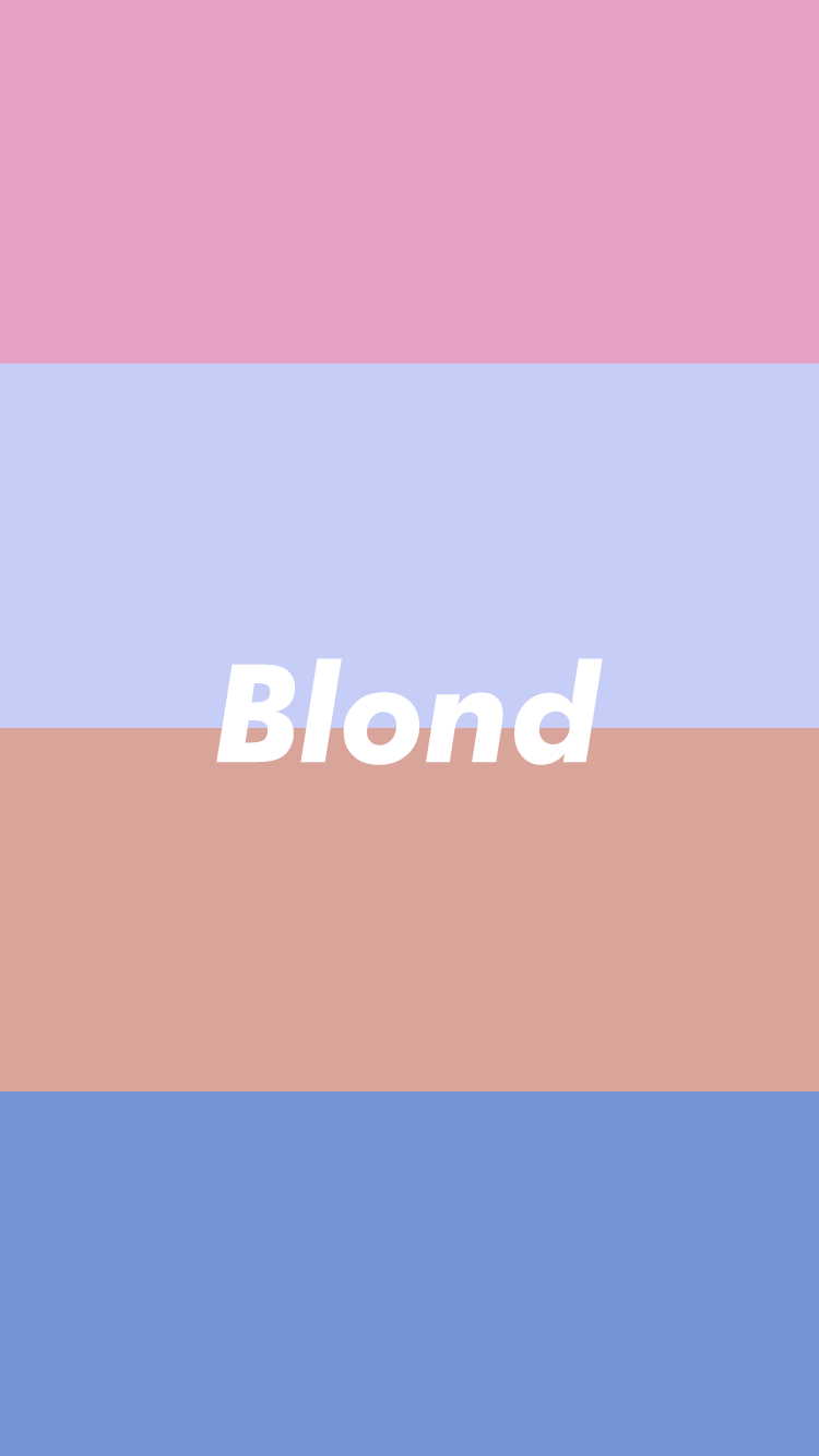750x1334 I made a minimalistic iPhone 7 Blond Wallpaper for you guys.: FrankOcean
