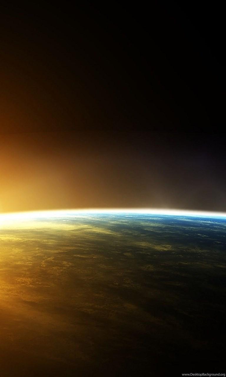 768x1280 Earth Sunrise Space Wallpaper Desktop Background