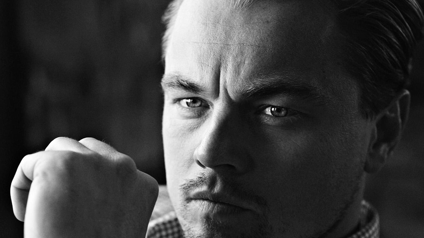 1366x768 wallpaper for desktop, laptop. bw dark leonardo dicaprio watch