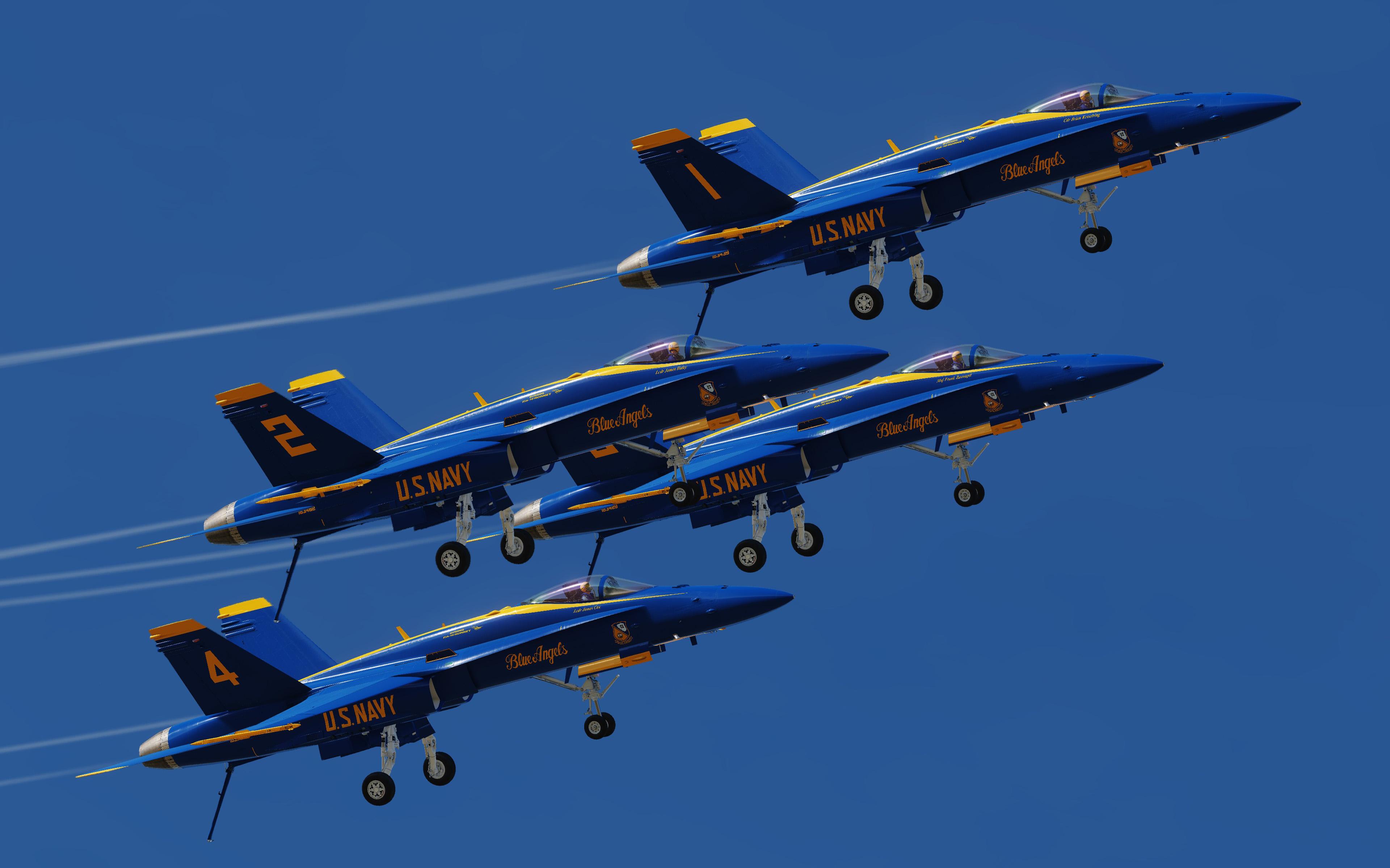 3840x2400 Download Wallpaper Blue Angels, Flight Demonstration Squadron, Boeing FA 18E F Super Hornet, US Navy Blue Angels, United States Navy, American Military Aircraft For Desktop With Resolution 3840x2400. High Quality HD Picture Wallpaper