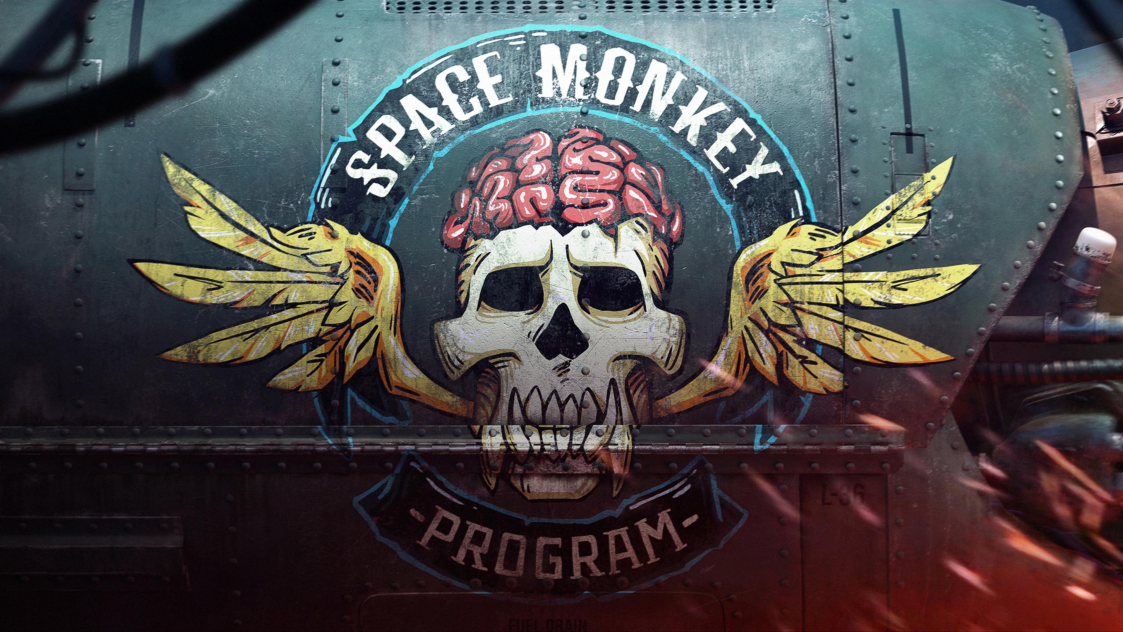 3840x2160 Beyond Good and Evil 2 Space Monkey Program Skull Logo 4K