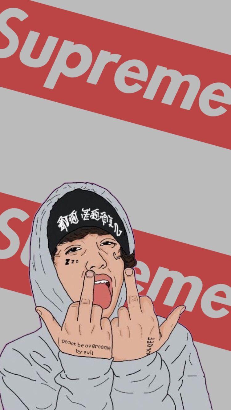 750x1334 Lil xan supreme. Wallpaper. Supreme, Wallpaper and Rapper