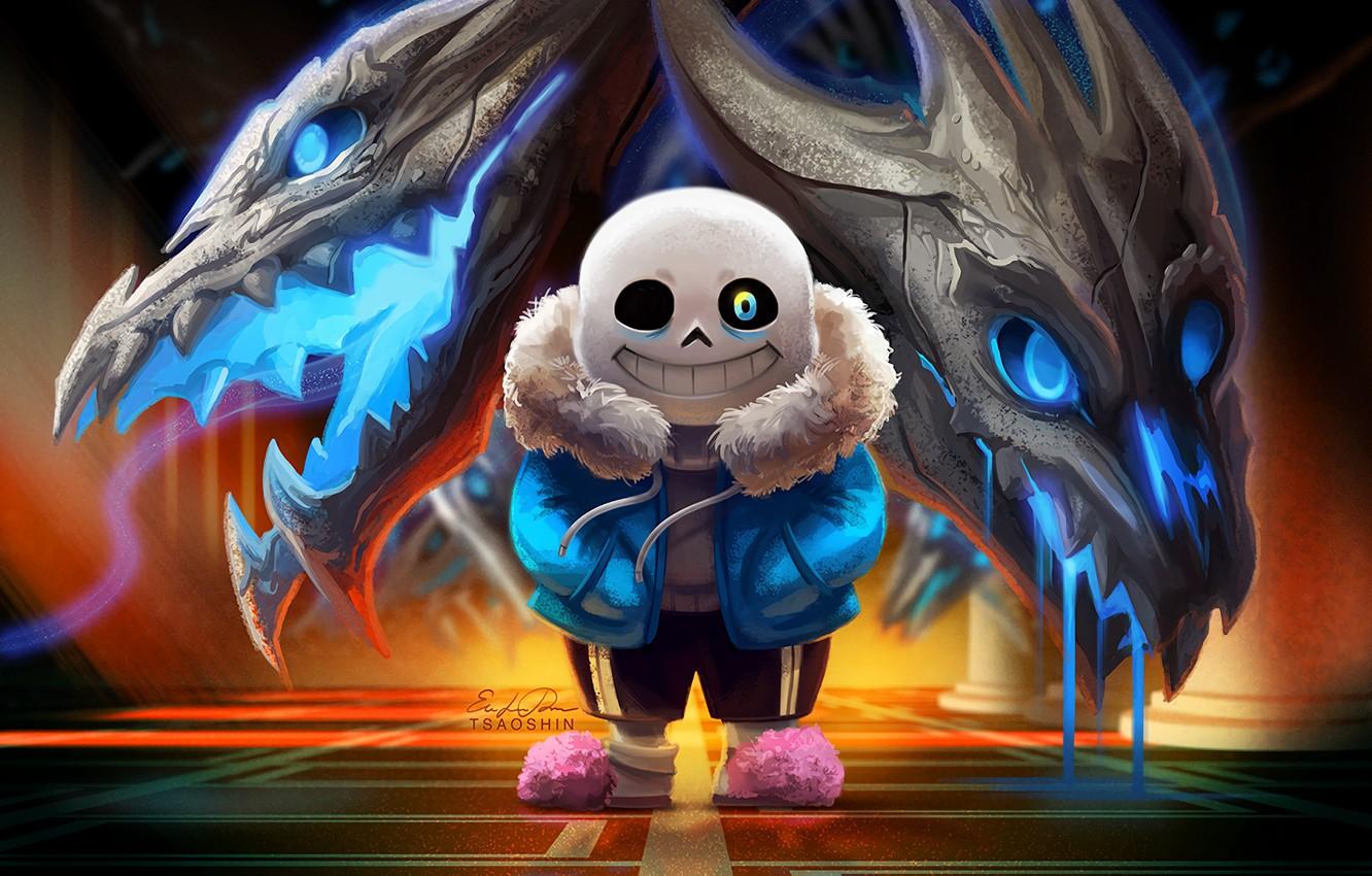 1332x850 Wallpaper skull, Undertale, Sans, Undertail image for desktop, section игры