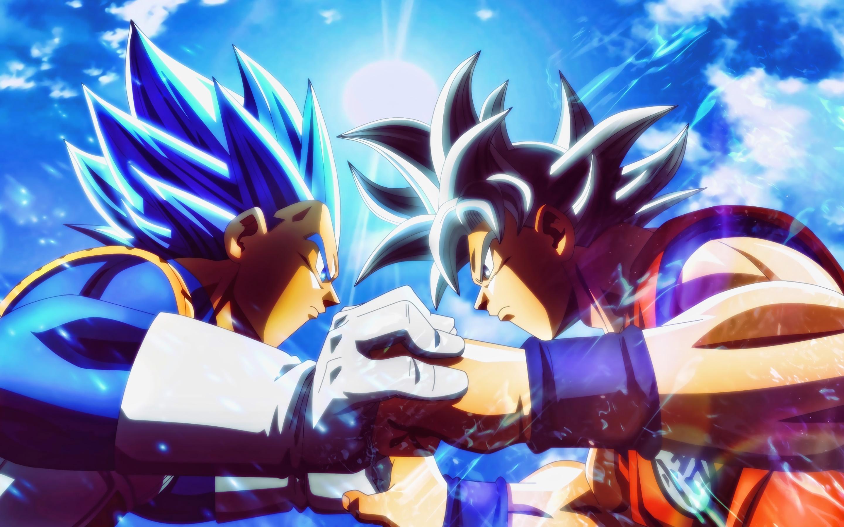 2880x1800 Download wallpaper Vegeta vs Goku, battle, Dragon Ball, Vegeta, DBS, creative, Dragon Ball Super, Son Goku, Goku vs Vegeta for desktop with resolution 2880x1800. High Quality HD picture wallpaper