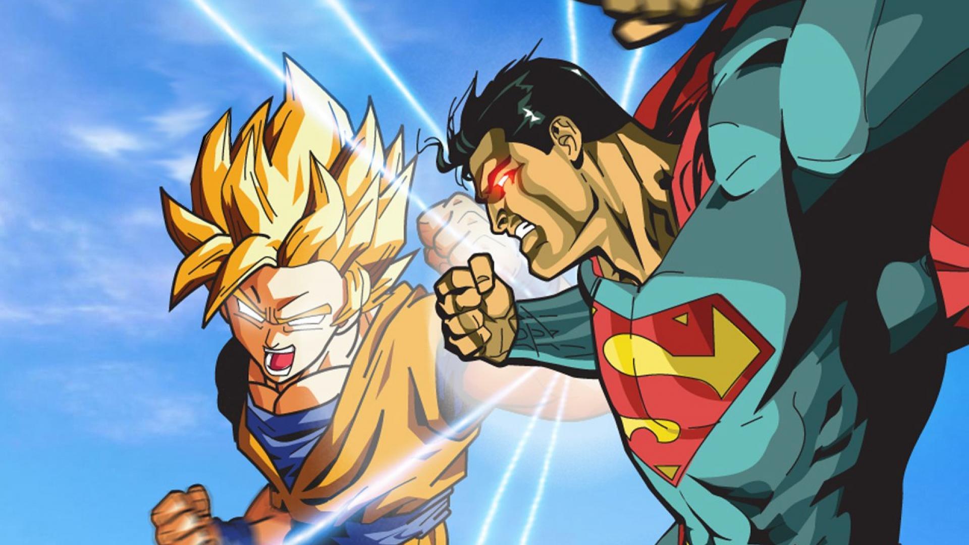 1920x1080 superman, Goku, Dragon, Ball, Fantasy, Battle Wallpaper HD / Desktop and Mobile Background