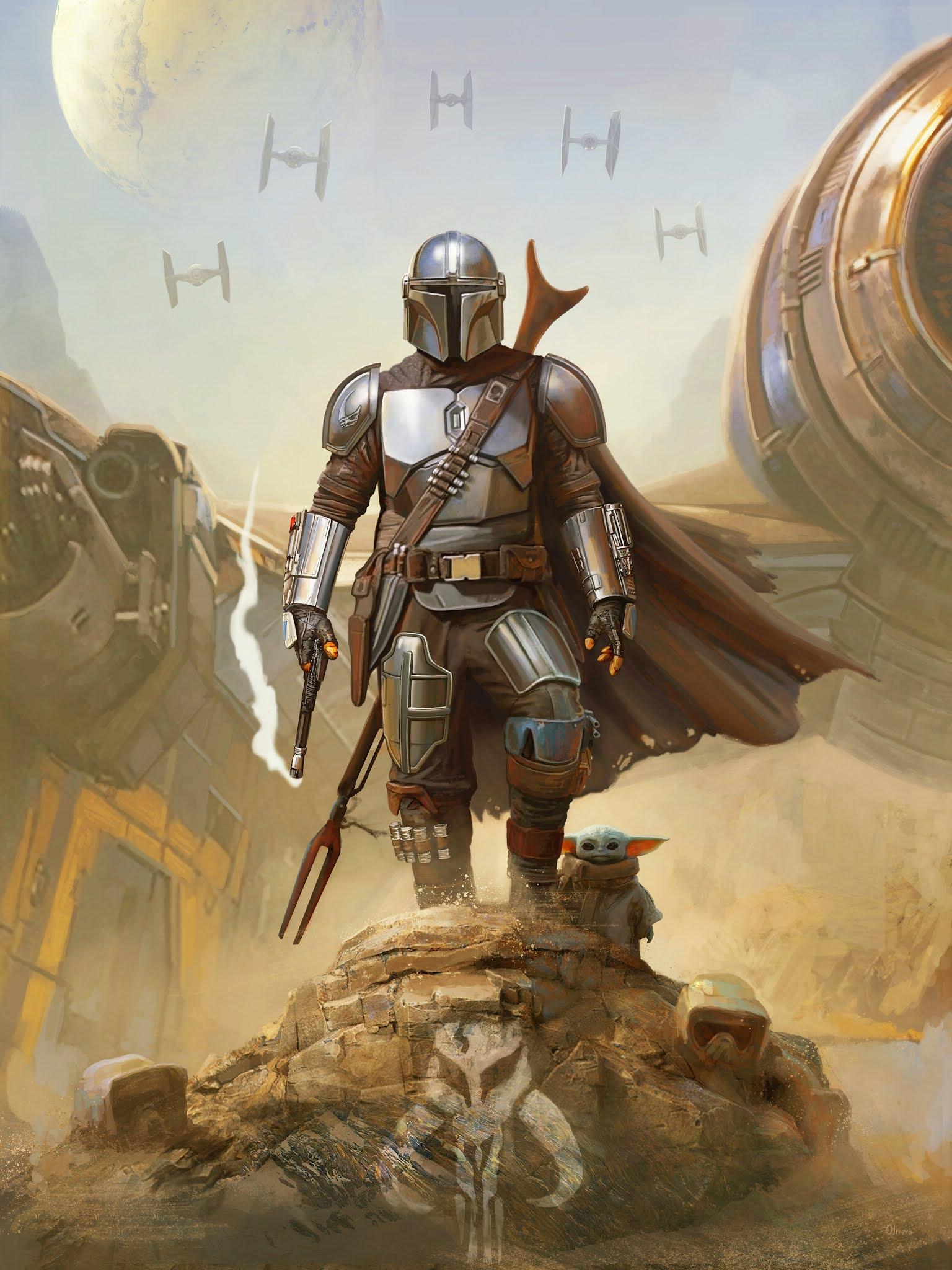 1536x2048 The Mandalorian Wallpaper for phone