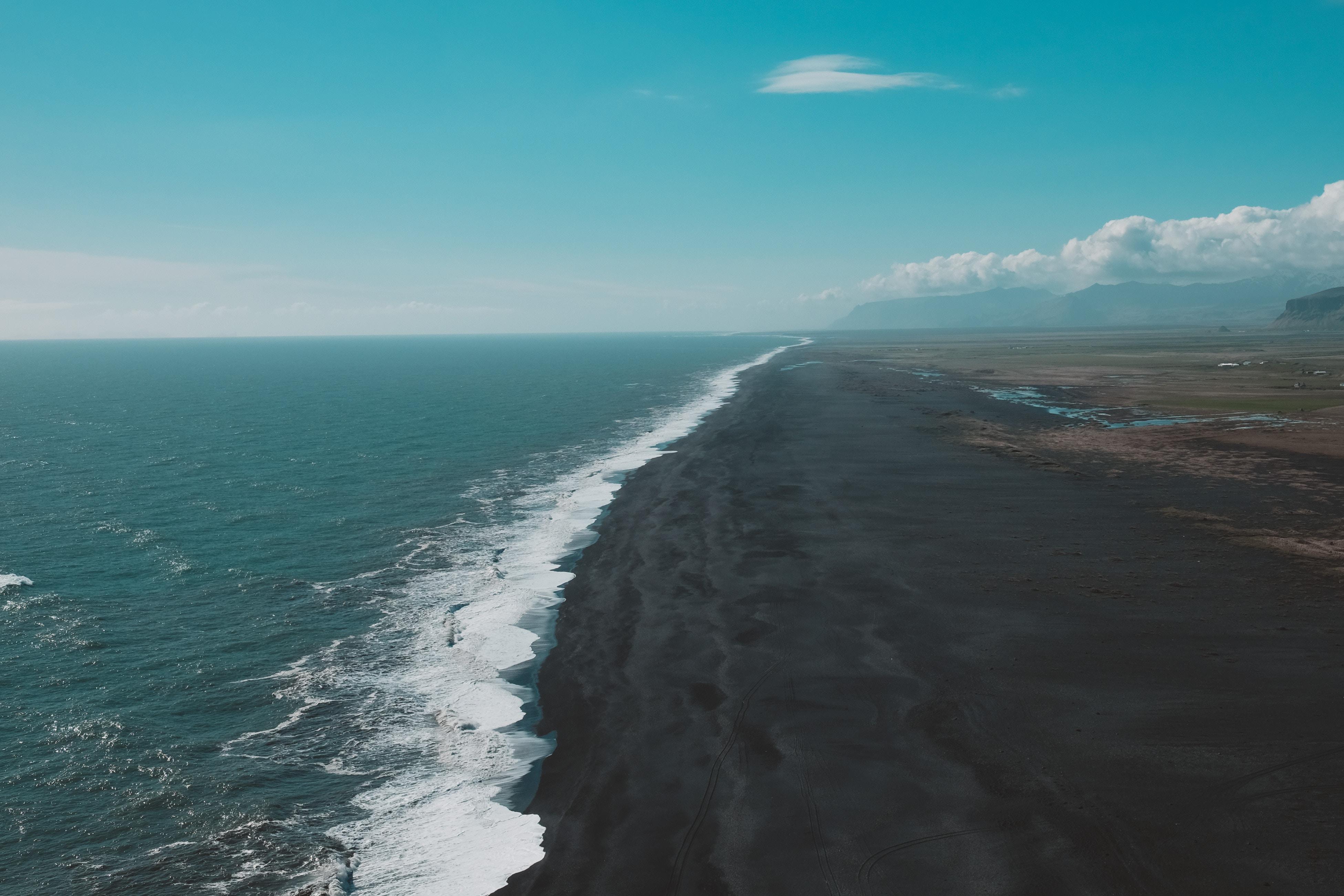 3903x2602 nature, Water, Beach, Iceland, Black sand Wallpaper HD / Desktop and Mobile Background