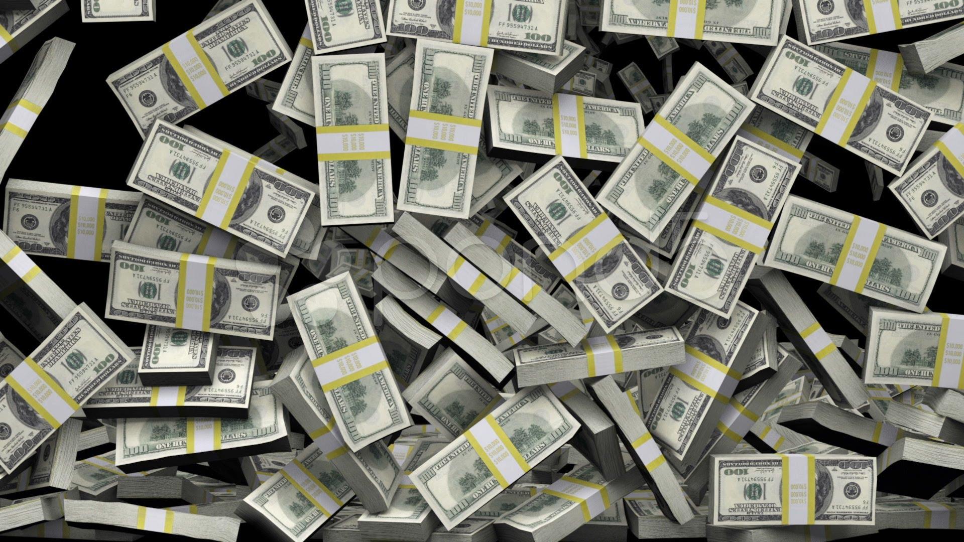 1920x1080 Money Falling Wallpaper