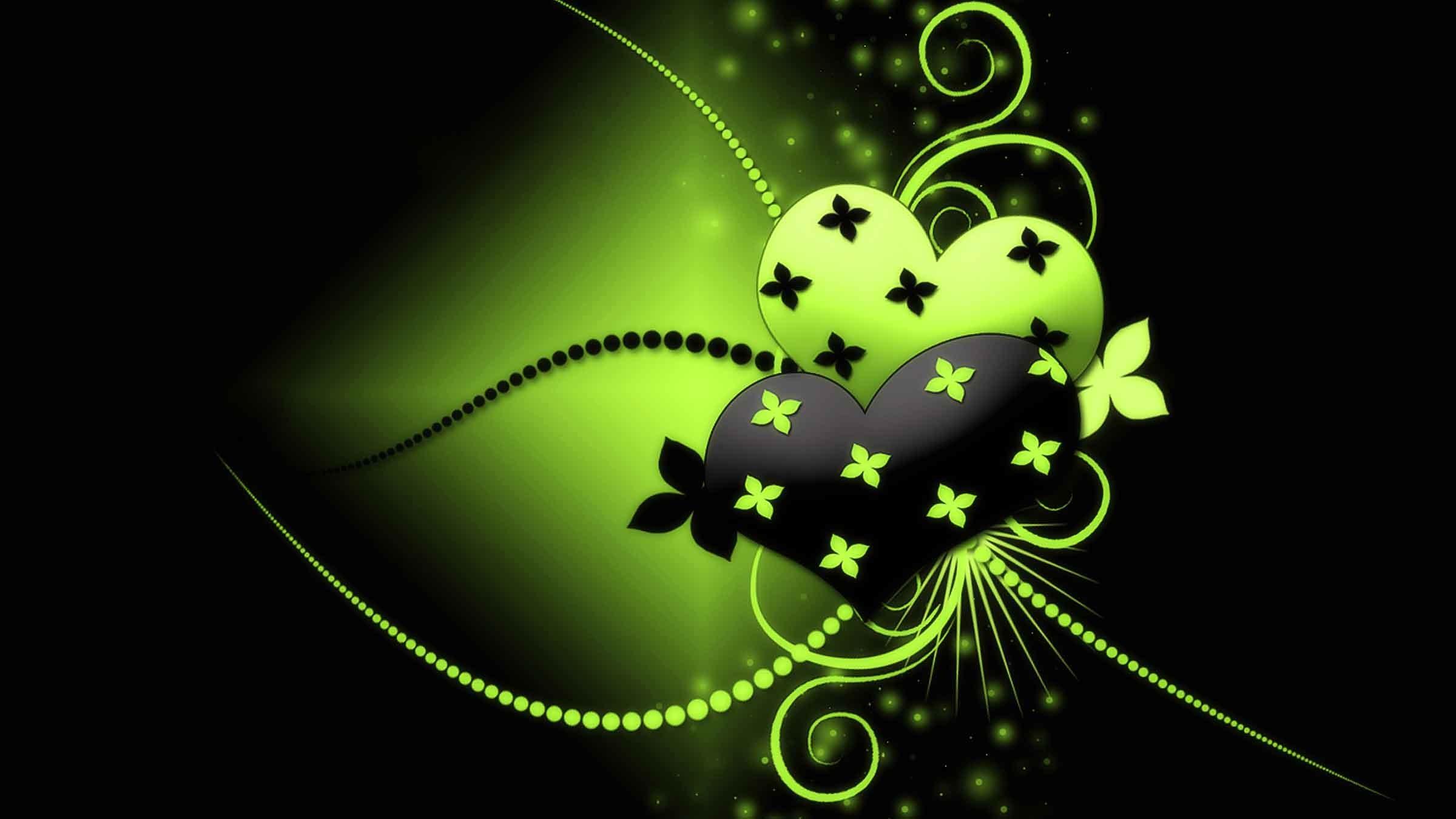 2400x1350 Cute Love Wallpaper For Mobile HD Wallpaper Data Black And Green Background