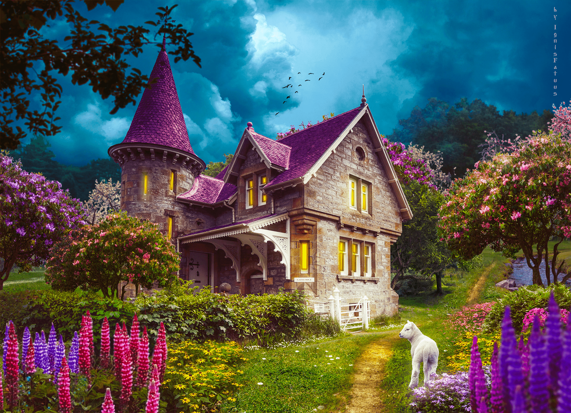 1920x1391 Enchanted House HD Wallpaper