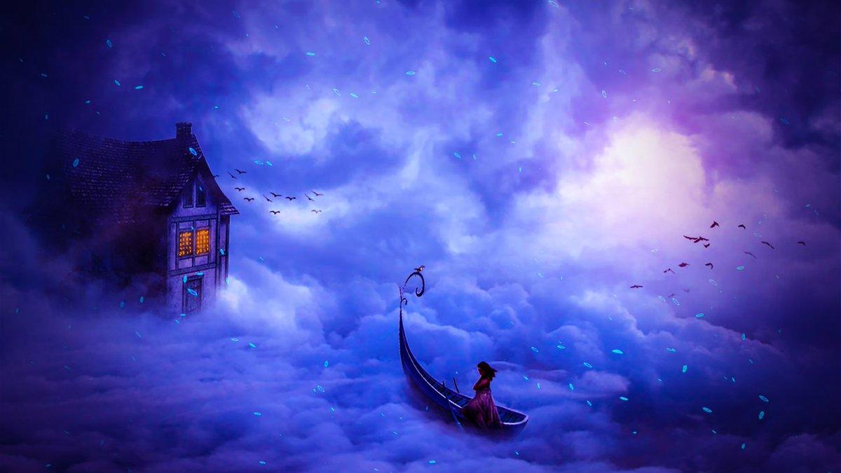 1200x675 Best Wallpaper - #Clouds #Blue #Purple #House #Fantasy #Boat KWallpaper #DesktopWallpaper #HDWallpaper #MobileWallpaper #Wallpaper Download Full 4K Wallpaper
