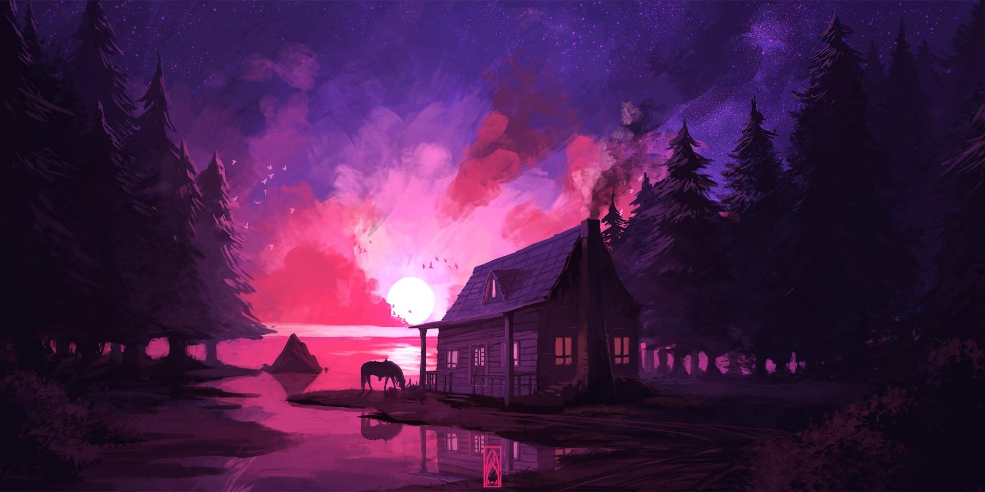1920x960 HD Wallpaper for theme: purple HD wallpaper, background