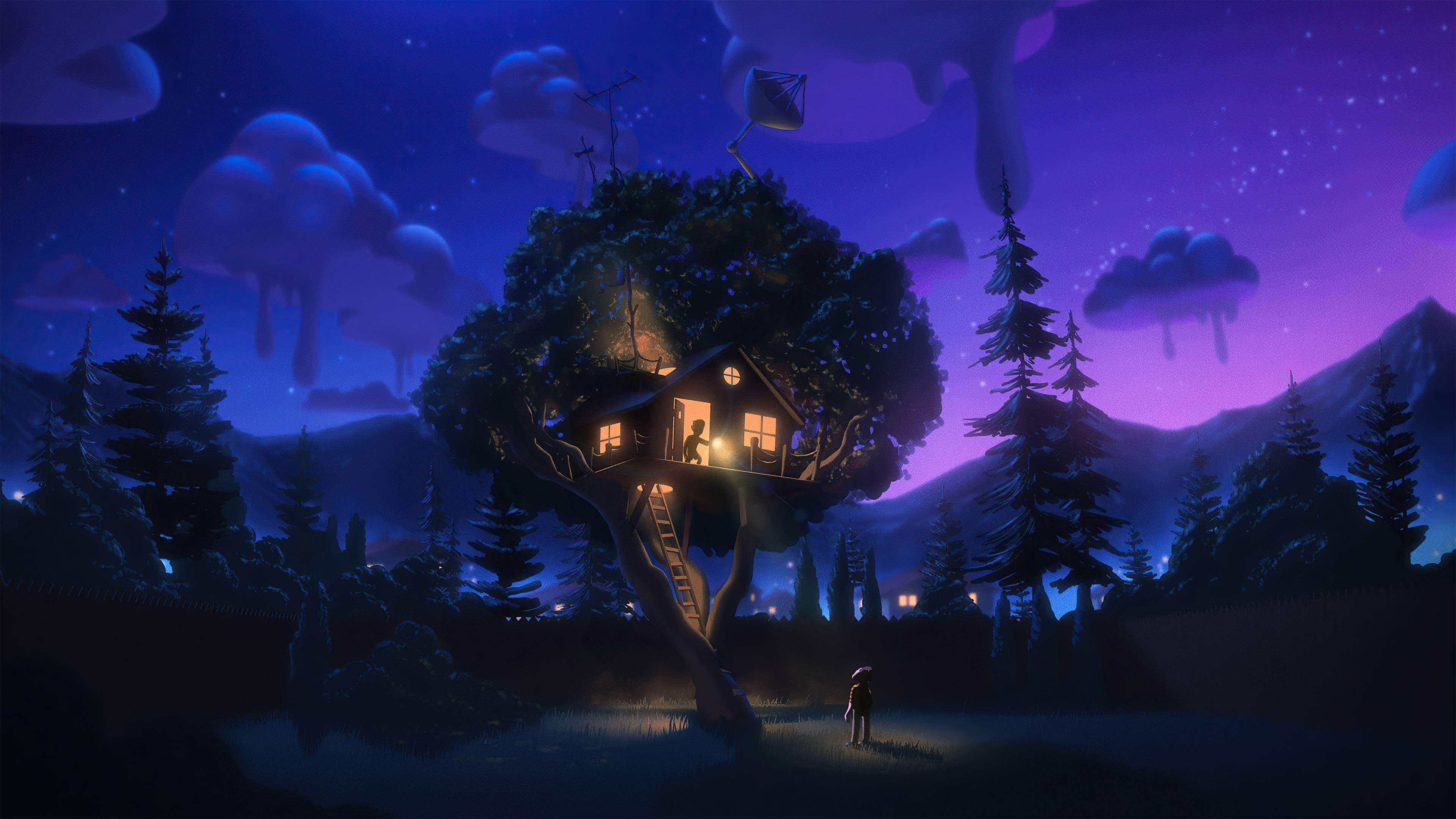 3840x2160 Kids Tree House Wallpaper, HD Fantasy 4K Wallpaper, Image, Photo and Background