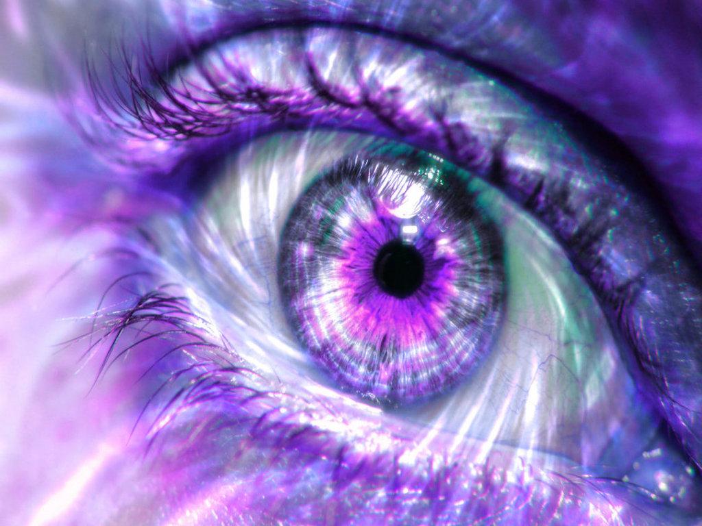 1024x768 Purple Eyes, exotic view