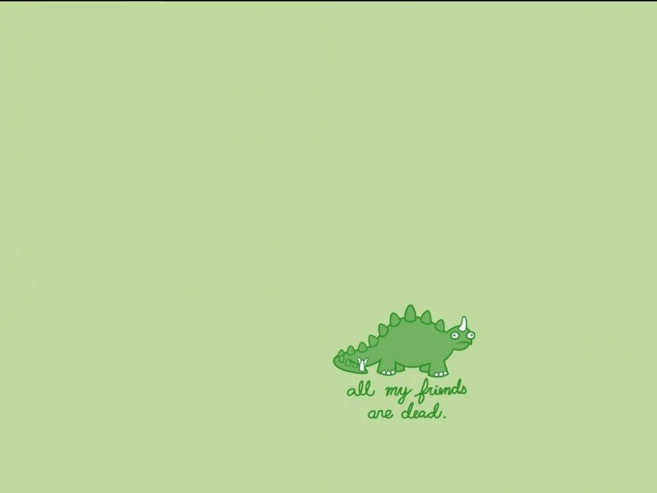 1280x960 Cute Dinosaur Aesthetic Wallpaper