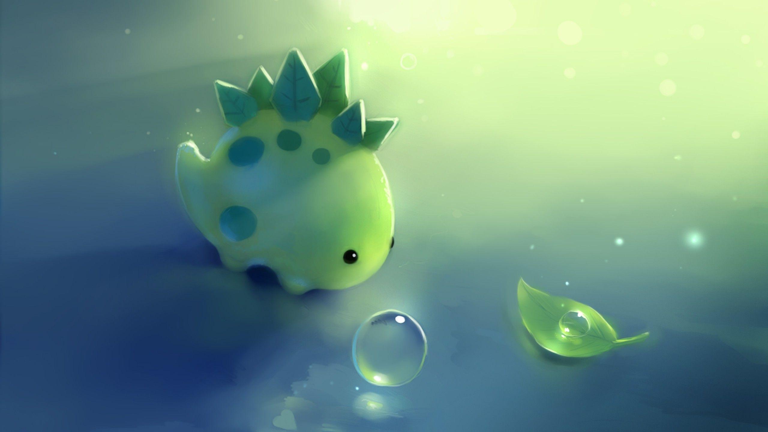 2560x1440 Cute Dinosaur Wallpaper