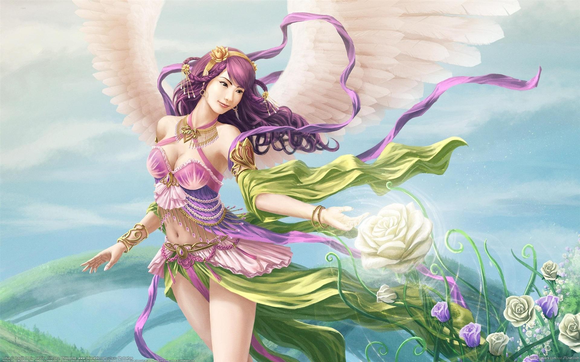 1920x1200 Free download Flower Roses Wings Angel wallpaper HD 268441 [1920x1200] for your Desktop, Mobile & Tablet. Explore Wallpaper of Roses and Angels. Angels Wallpaper, Angels Baseball Wallpaper