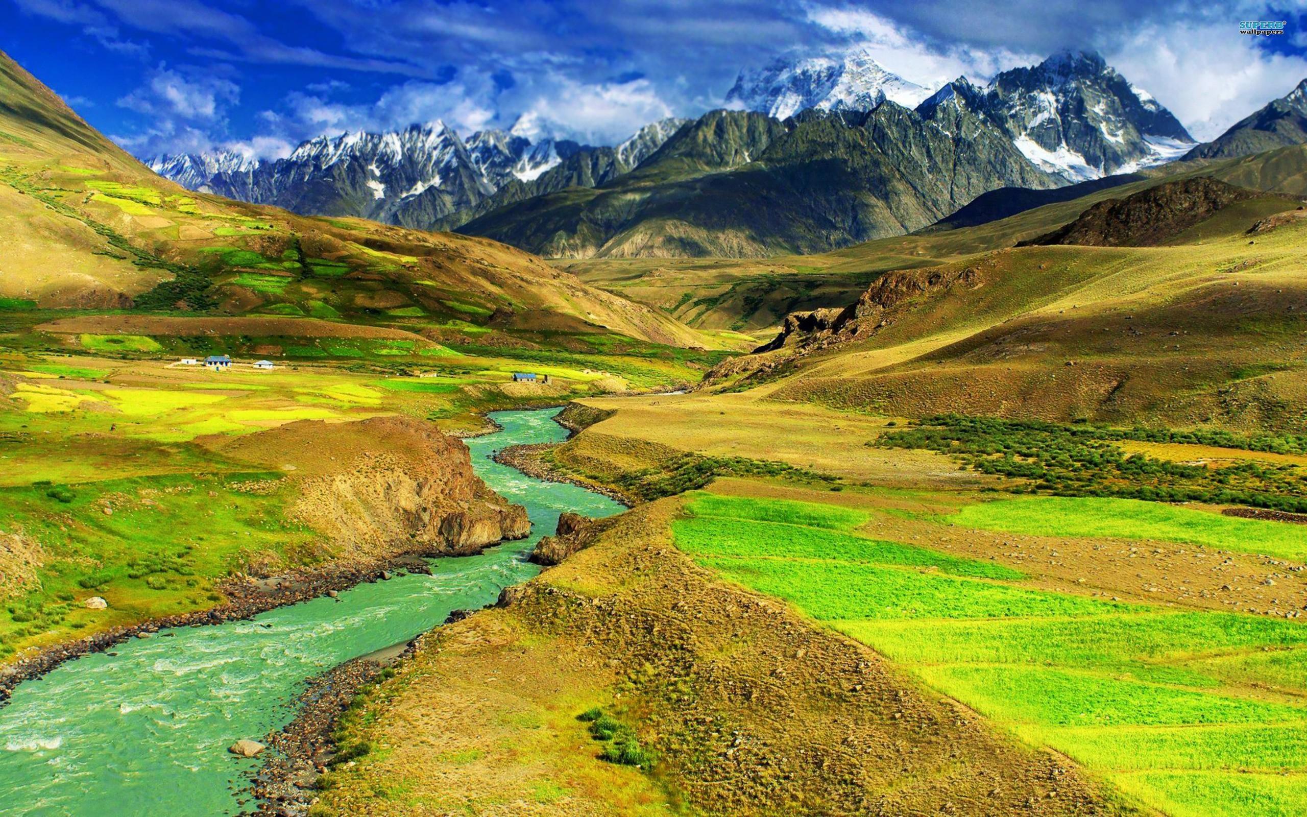2560x1600 Mountains grass HDR photography skies Grassland wallpaperx1600