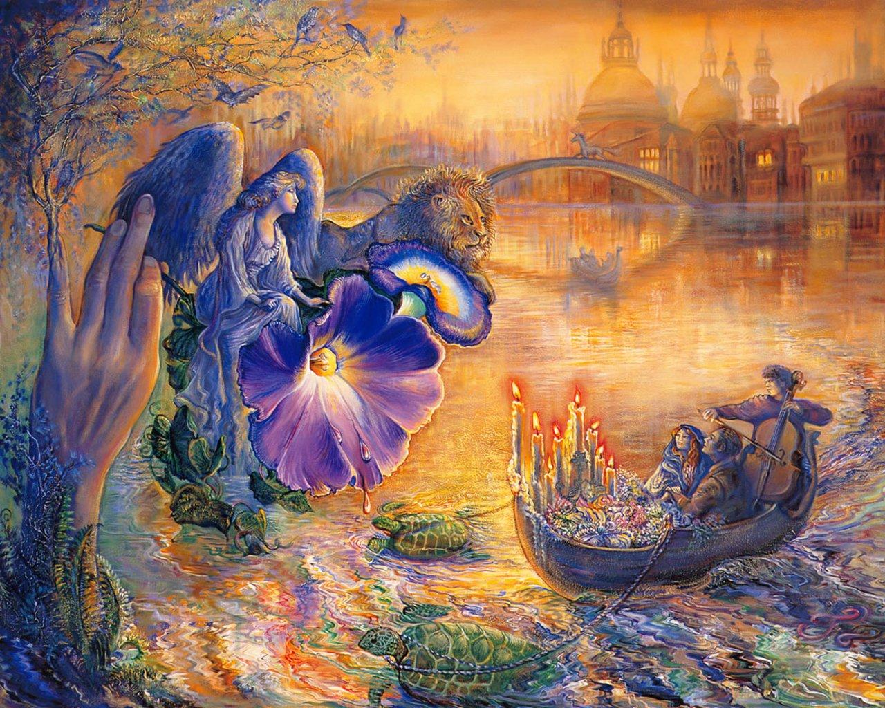 1280x1024 Angel Background Wallpaper: Fantasy Flower Angel Wallpaper