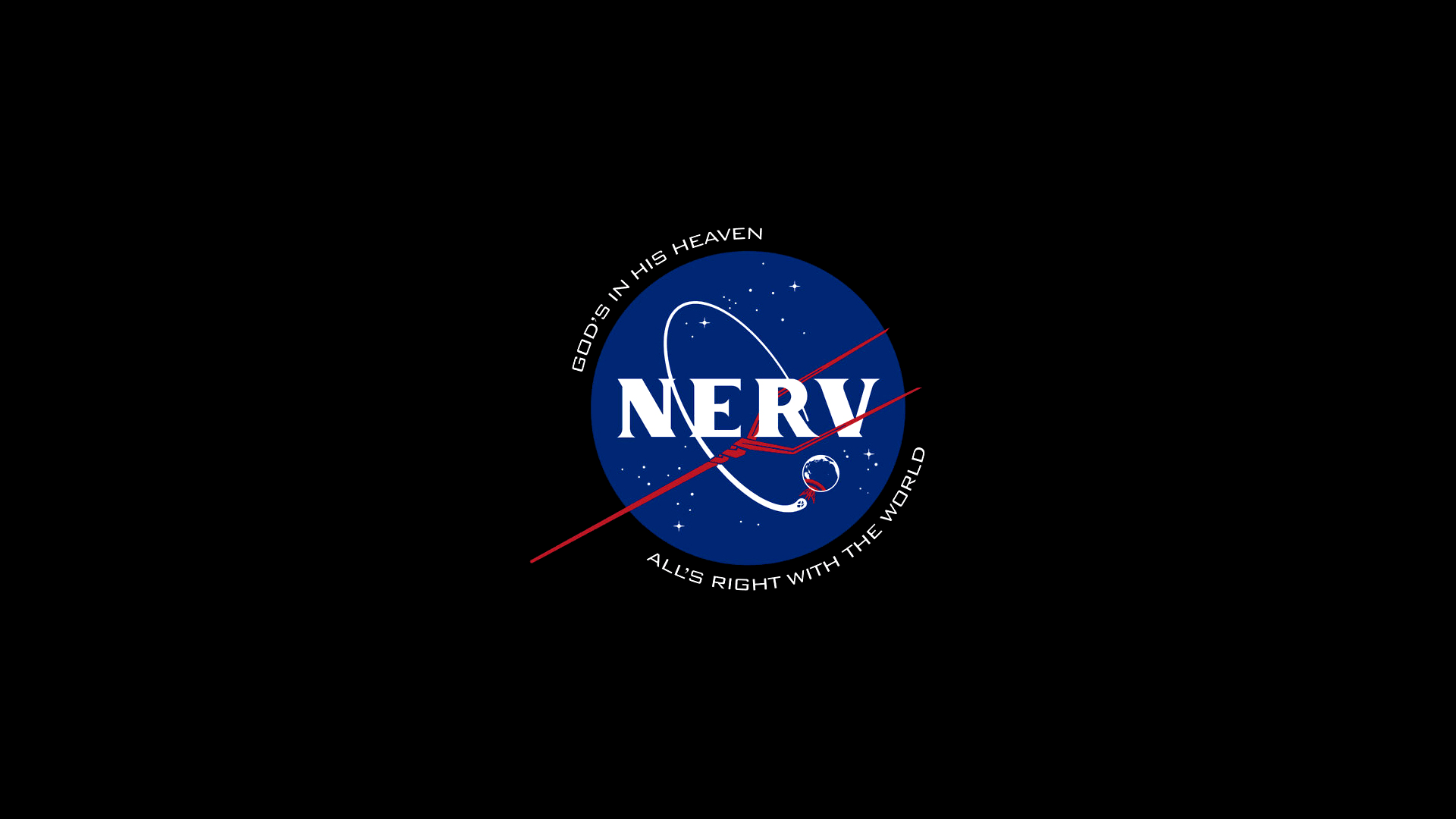 1920x1080 Wallpaper / Neon Genesis Evangelion, Nerv, logo, fictional logo, simple background