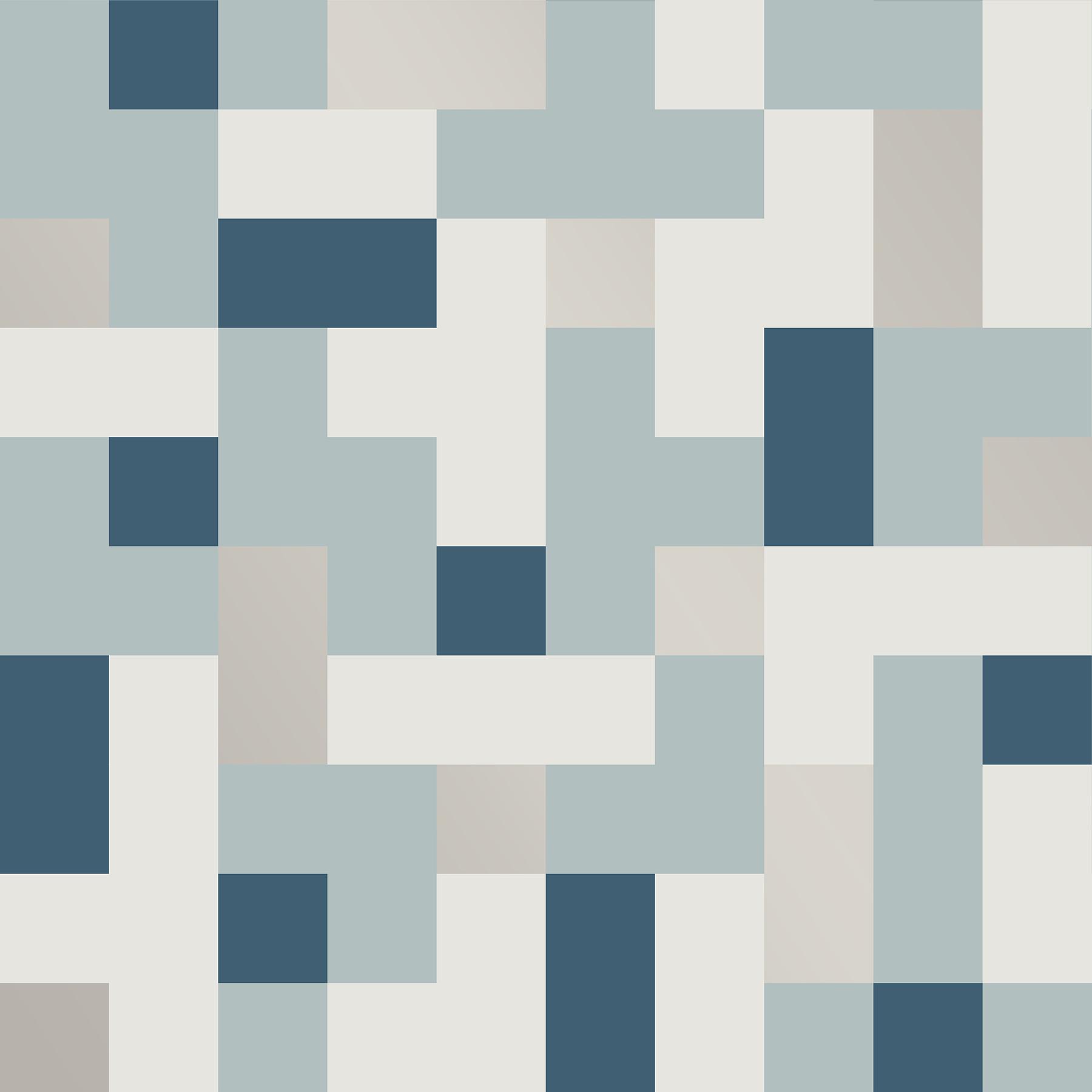 1800x1800 Townline Paint. Alby Blue Geometric Wallpaper