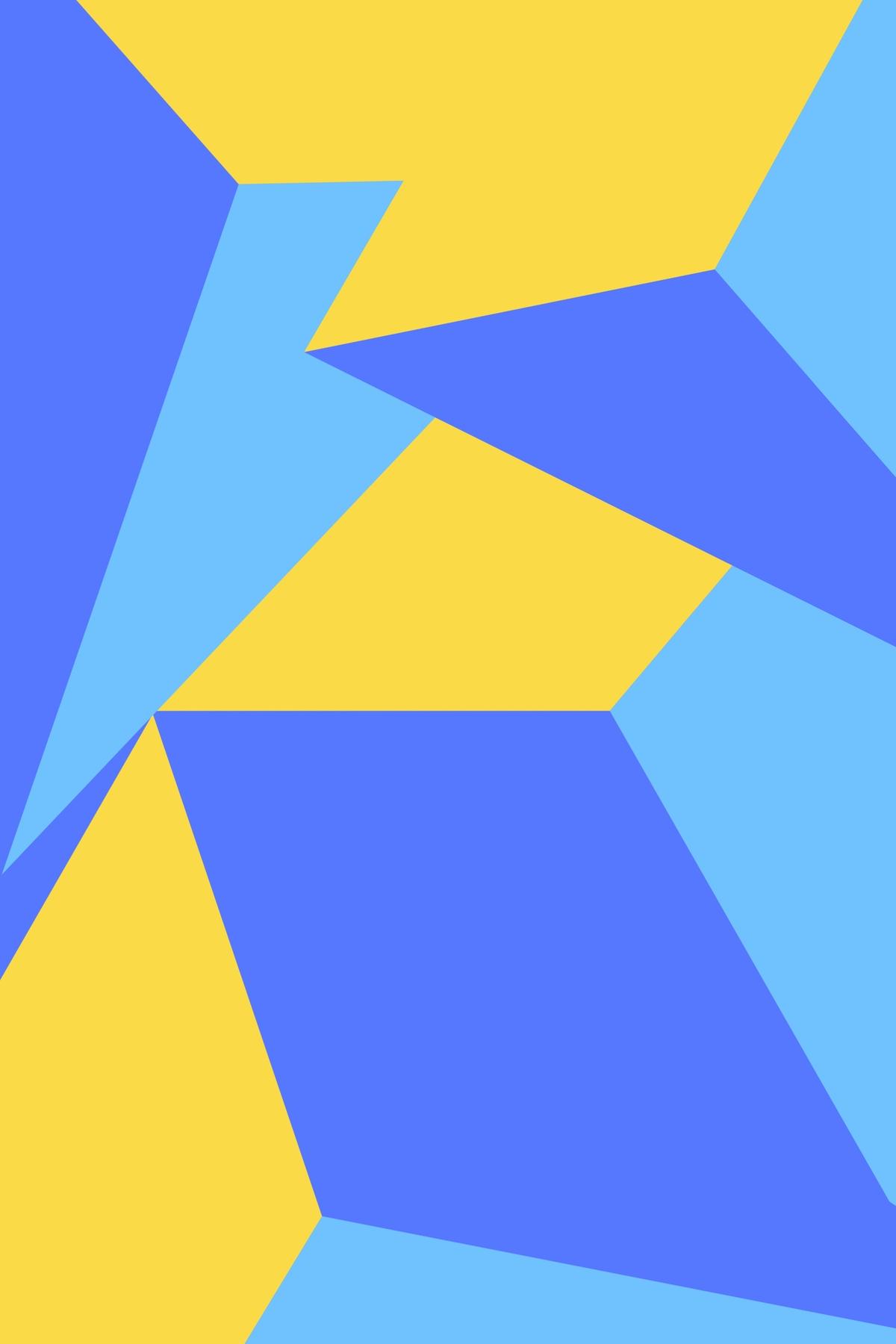 1200x1800 Buy Yellow Blue Geometric Shapes wallpaper US shipping at