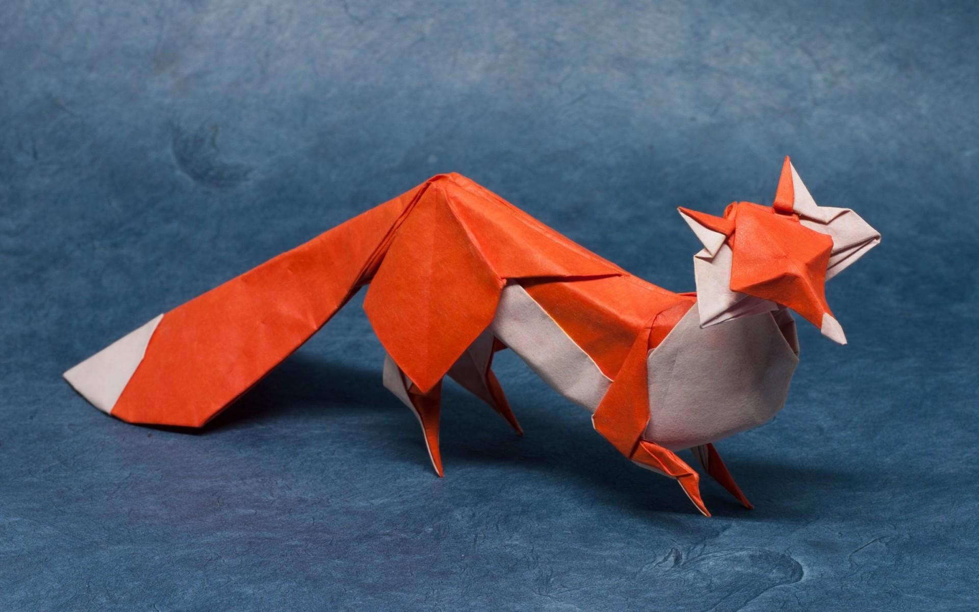 1920x1200 Origami Fox wallpaper. Origami Fox