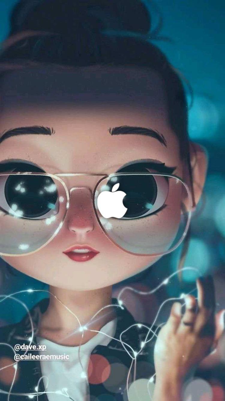 750x1335 Wallpaper For iPhone 5c Christmas. Cute cartoon girl, Cute girl wallpaper, Cute drawings