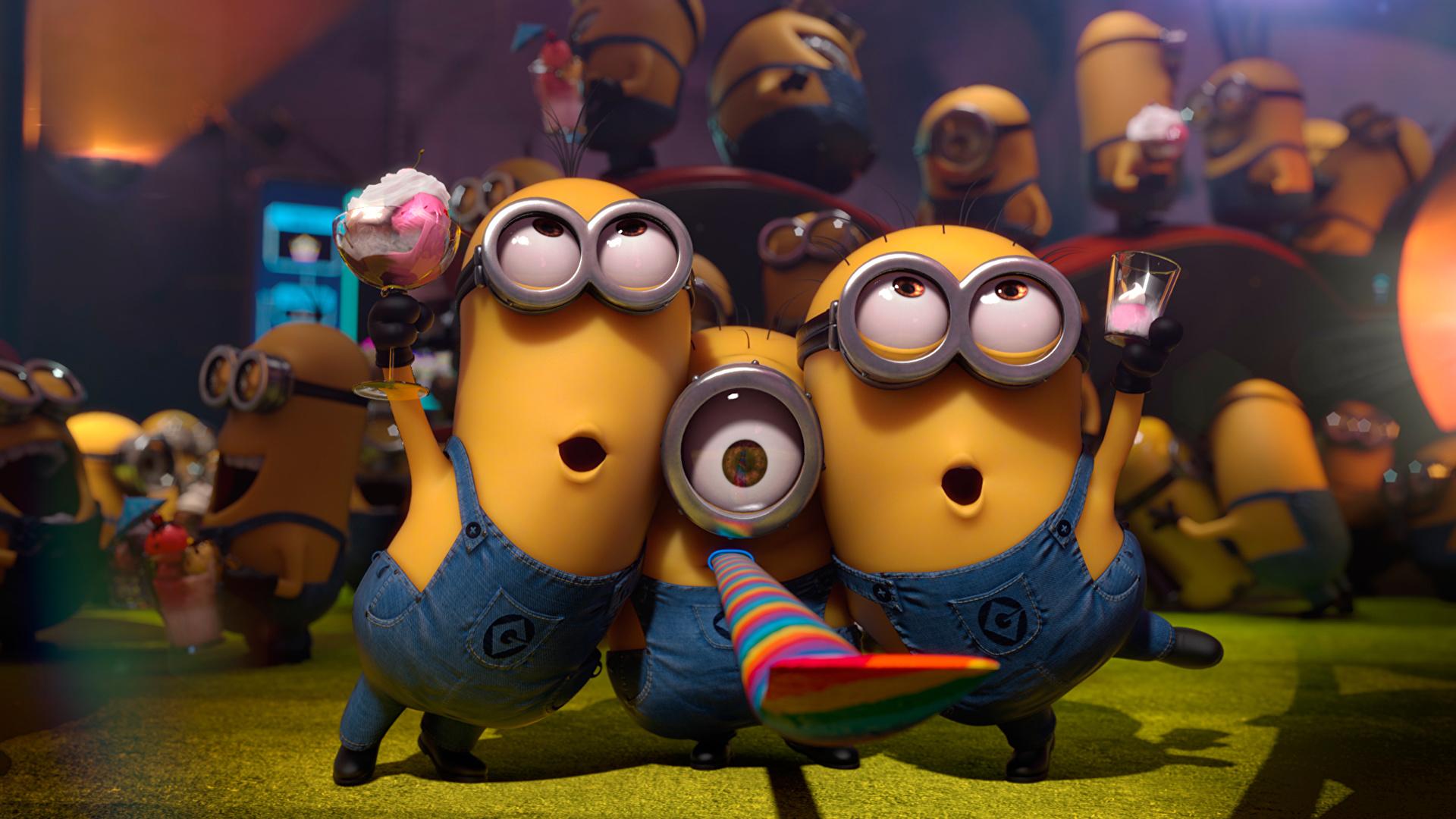 1920x1080 Photos Despicable Me 2 Cartoons 3D Graphics eyeglasses 1920x1080