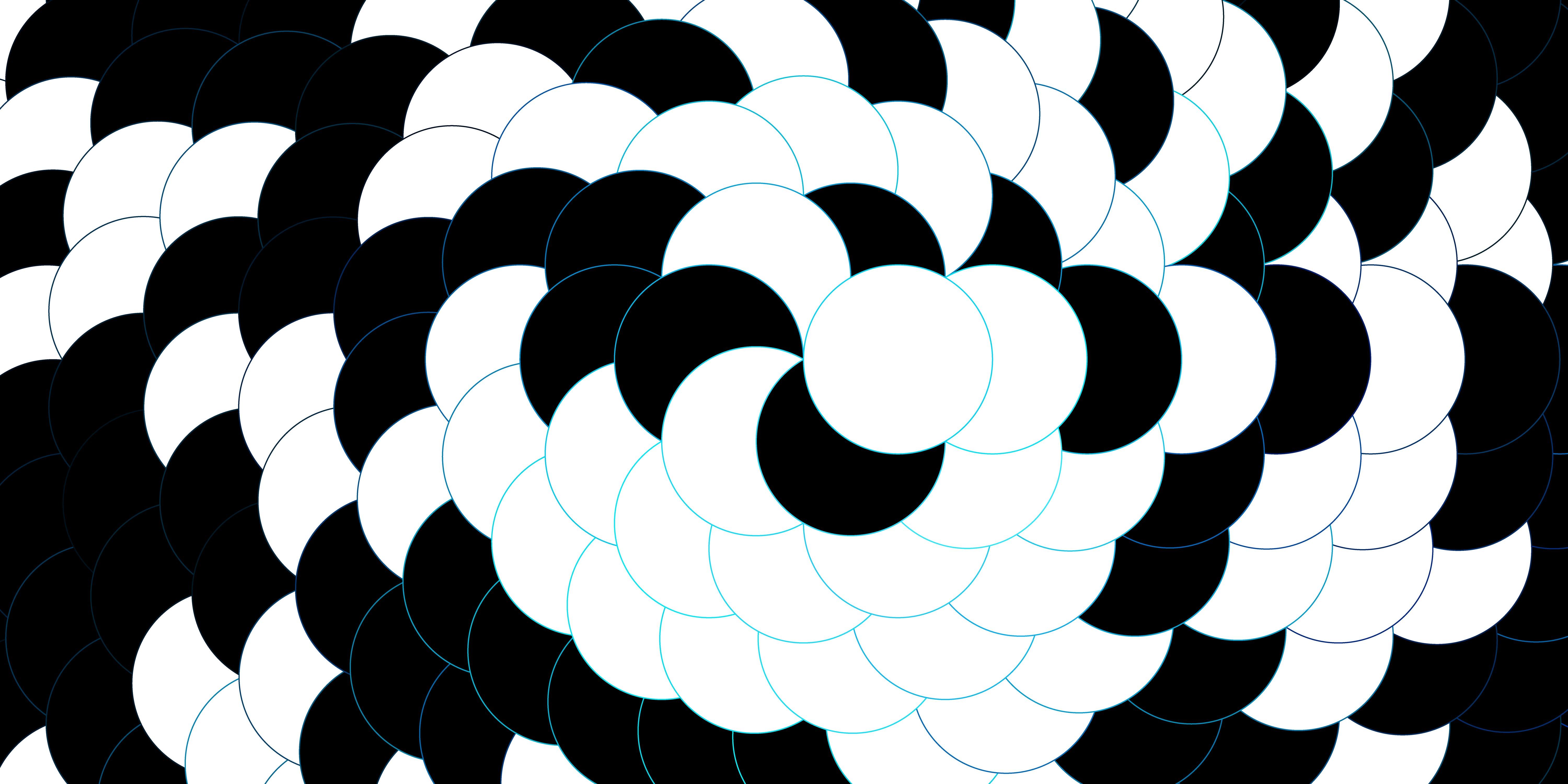 6000x3000 Dark BLUE vector template with circles Modern abstract illustration with colorful circle shapes Pattern for wallpaper curtains