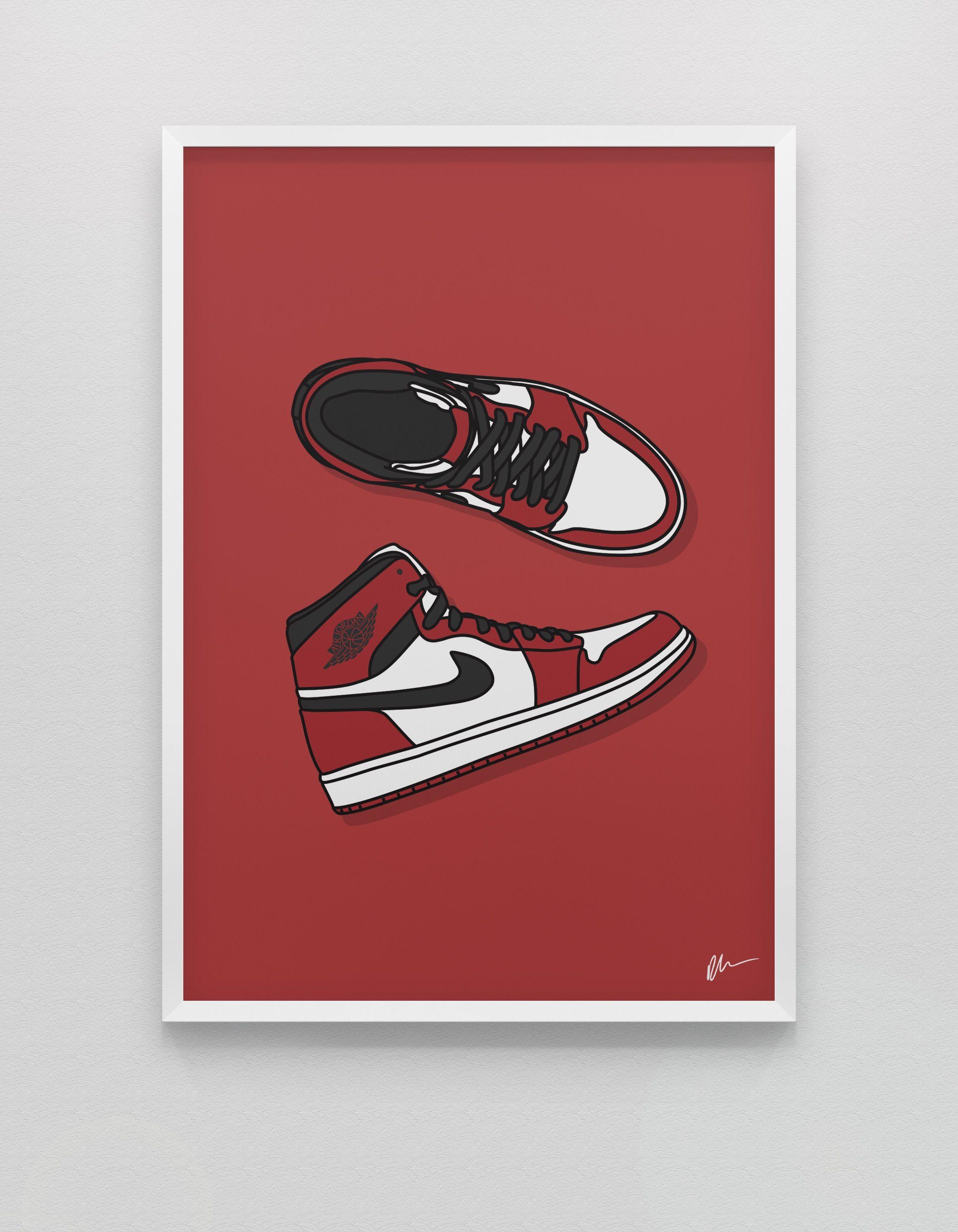 black and red jordan 1 wallpaper