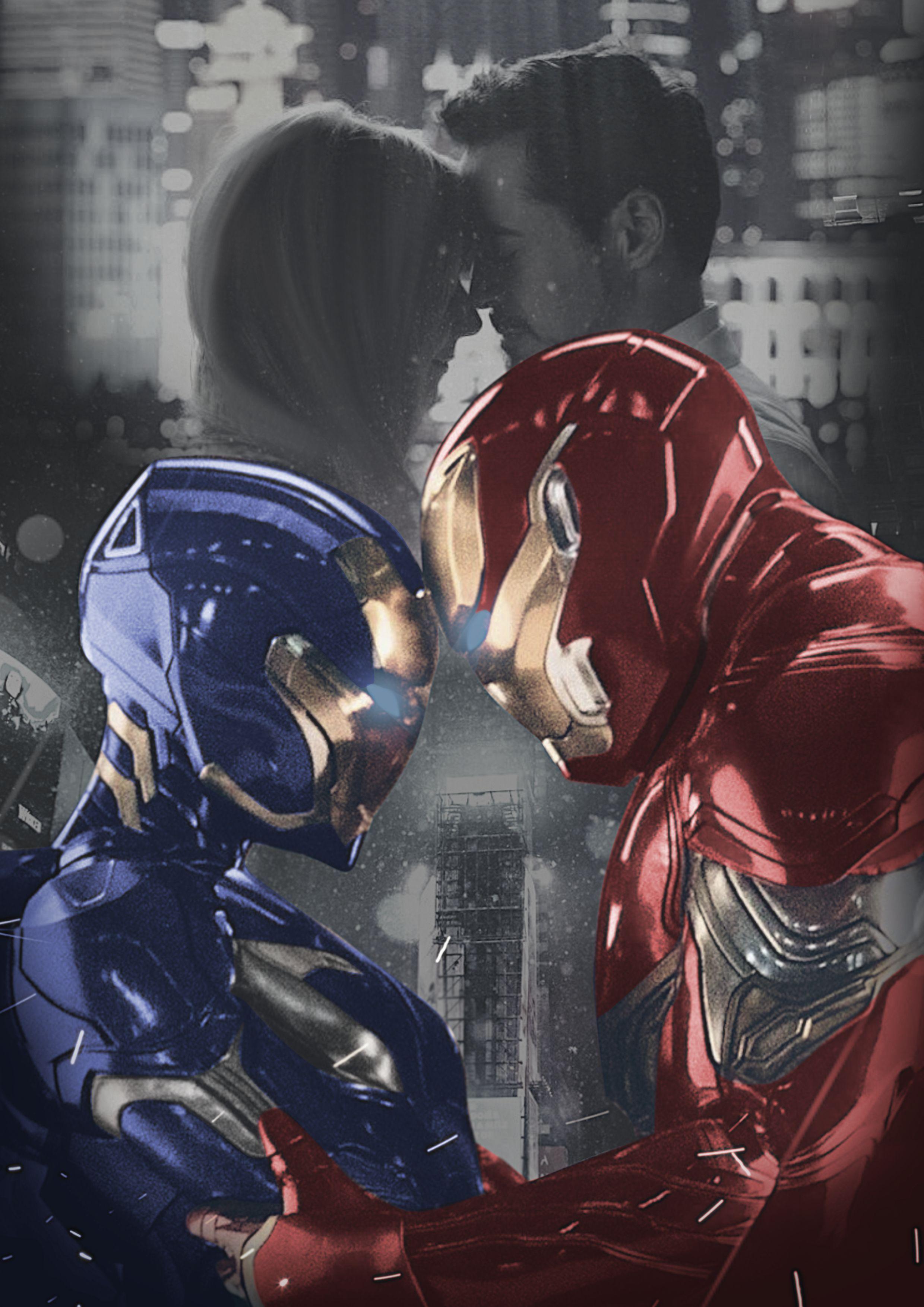 2480x3508 Iron Man And Pepper Potts Wallpaper