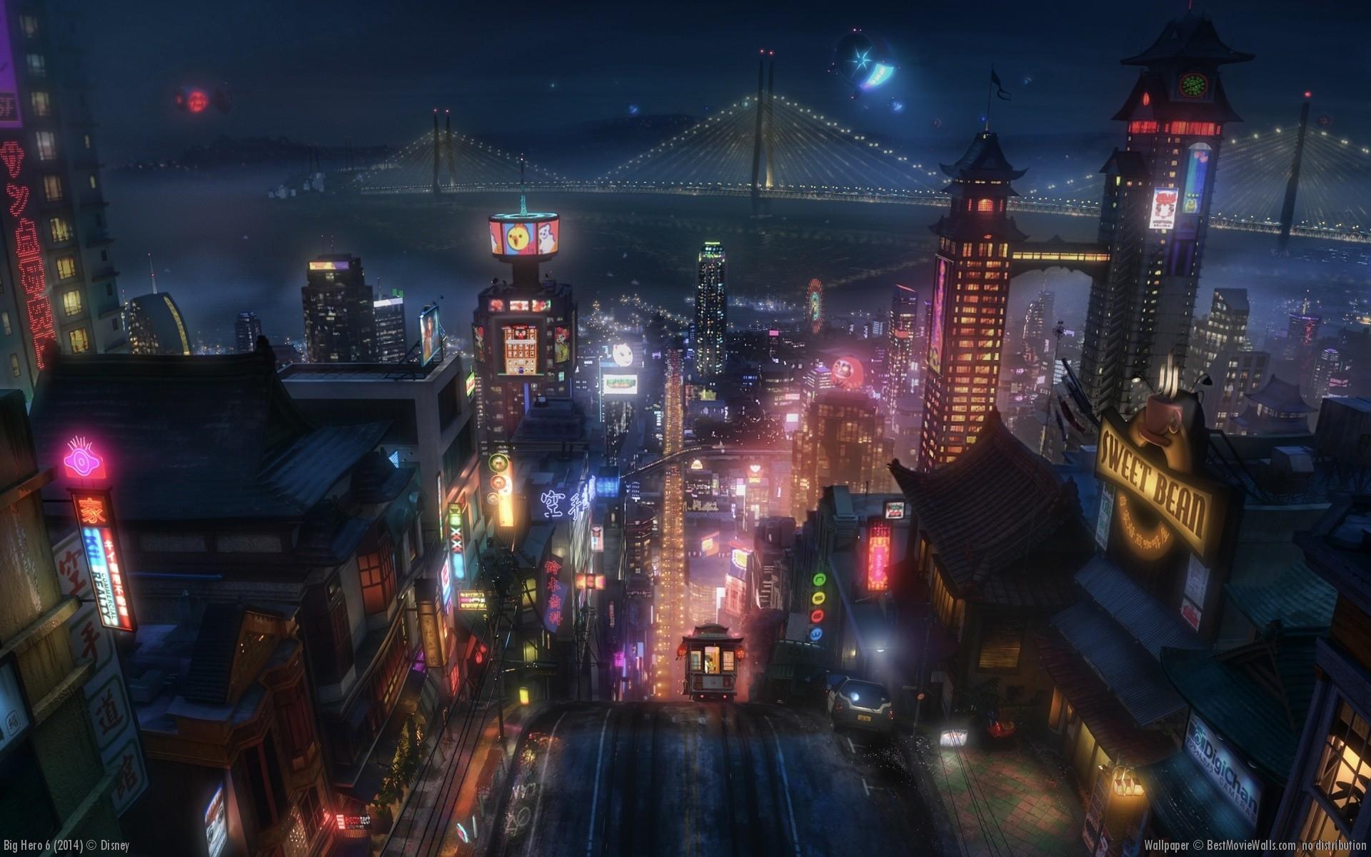 1920x1200 Big Hero San Fransokyo, Movies, Animated movies, Tram Wallpaper HD / Desktop and Mobile Background
