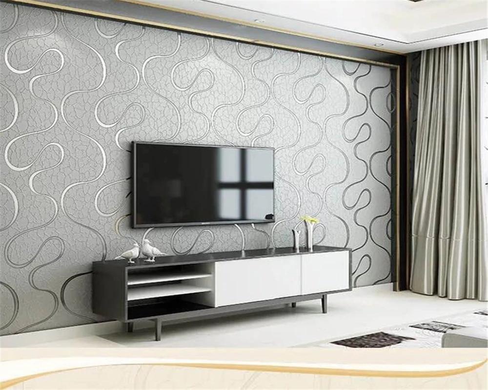 1000x800 Beibehang Modern minimalist TV background walls wallpaper thick deerskin cashmere Bedroom living room nonwoven 3D wallpaper roll. Wallpaper
