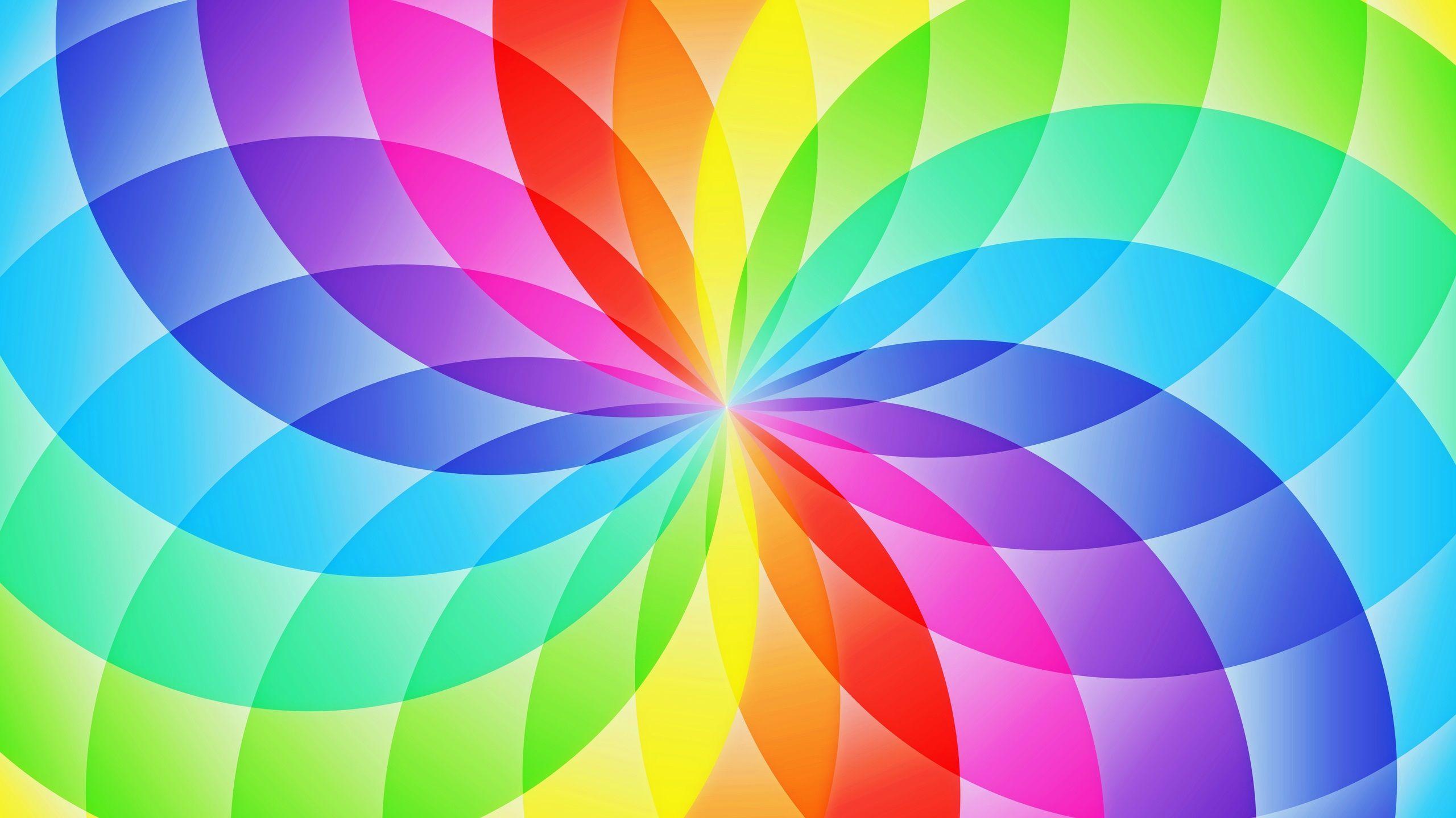 2560x1440 Abstract design, circle sector, flower, rainbow wallpaper 2560x1440 Great for Paper Breads. Pink unicorn wallpaper, Rainbow, Hipster wallpaper